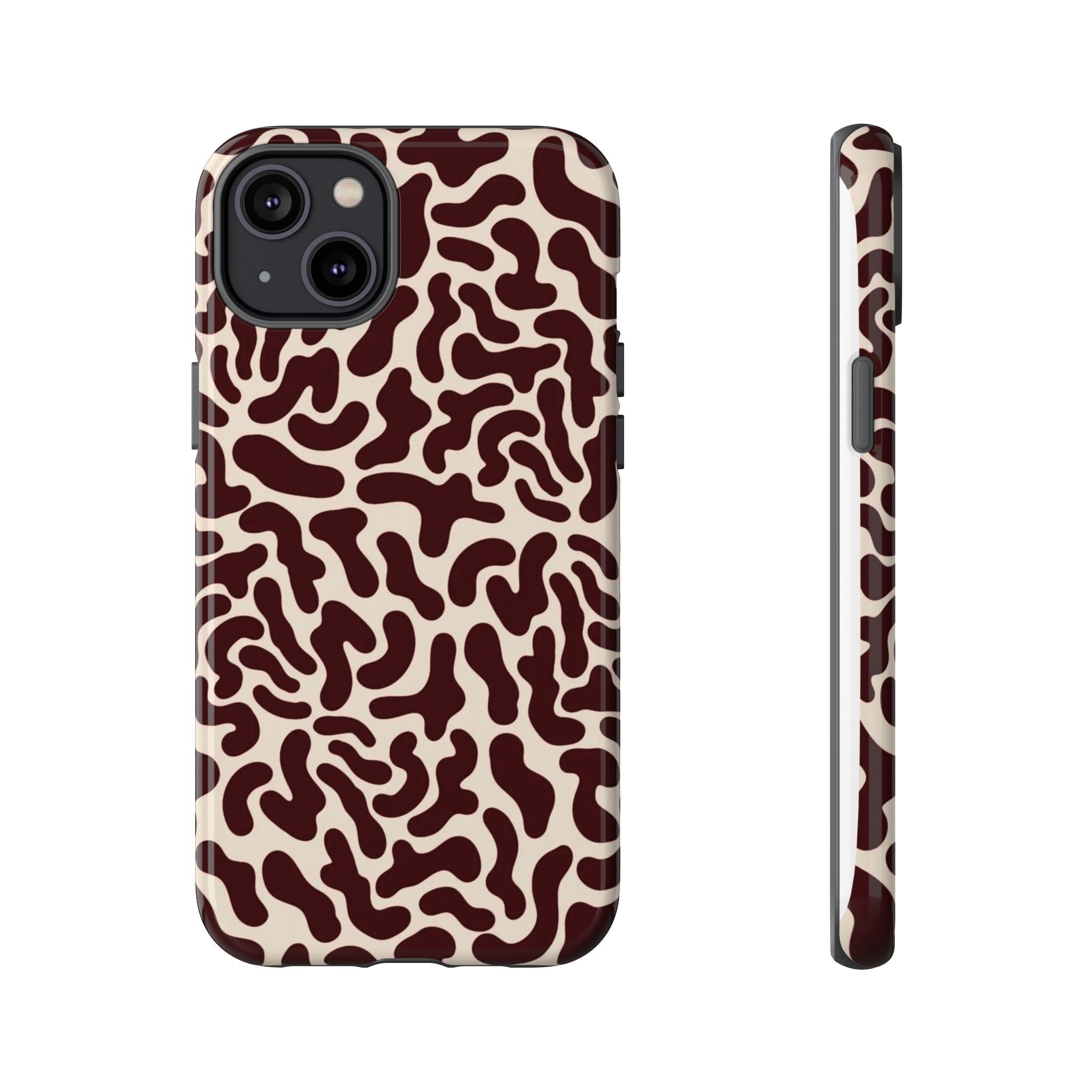 Animal Print iPhone Case - Brown Abstract Cow Pattern Tough Case