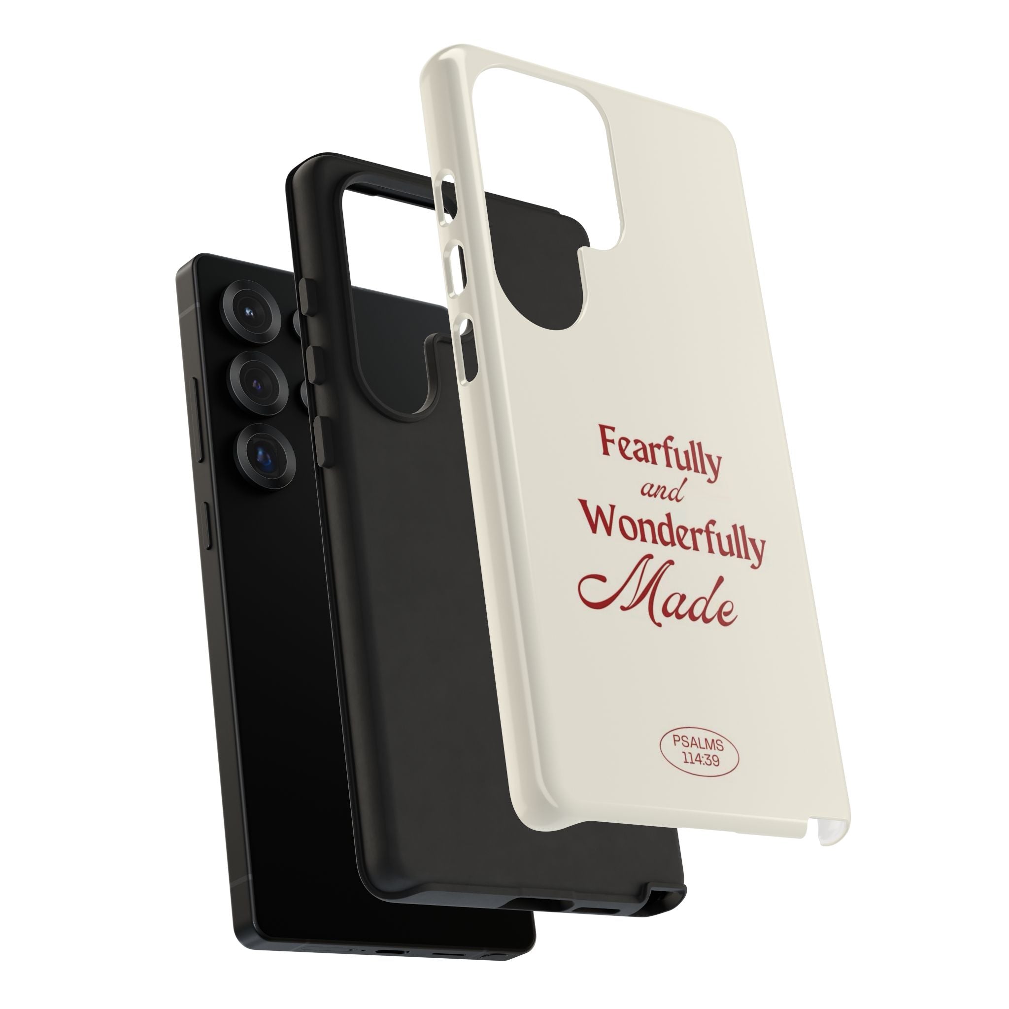 Tough Phone Case — "Fearfully and Wonderfully Made" Christian Scripture Protective Case