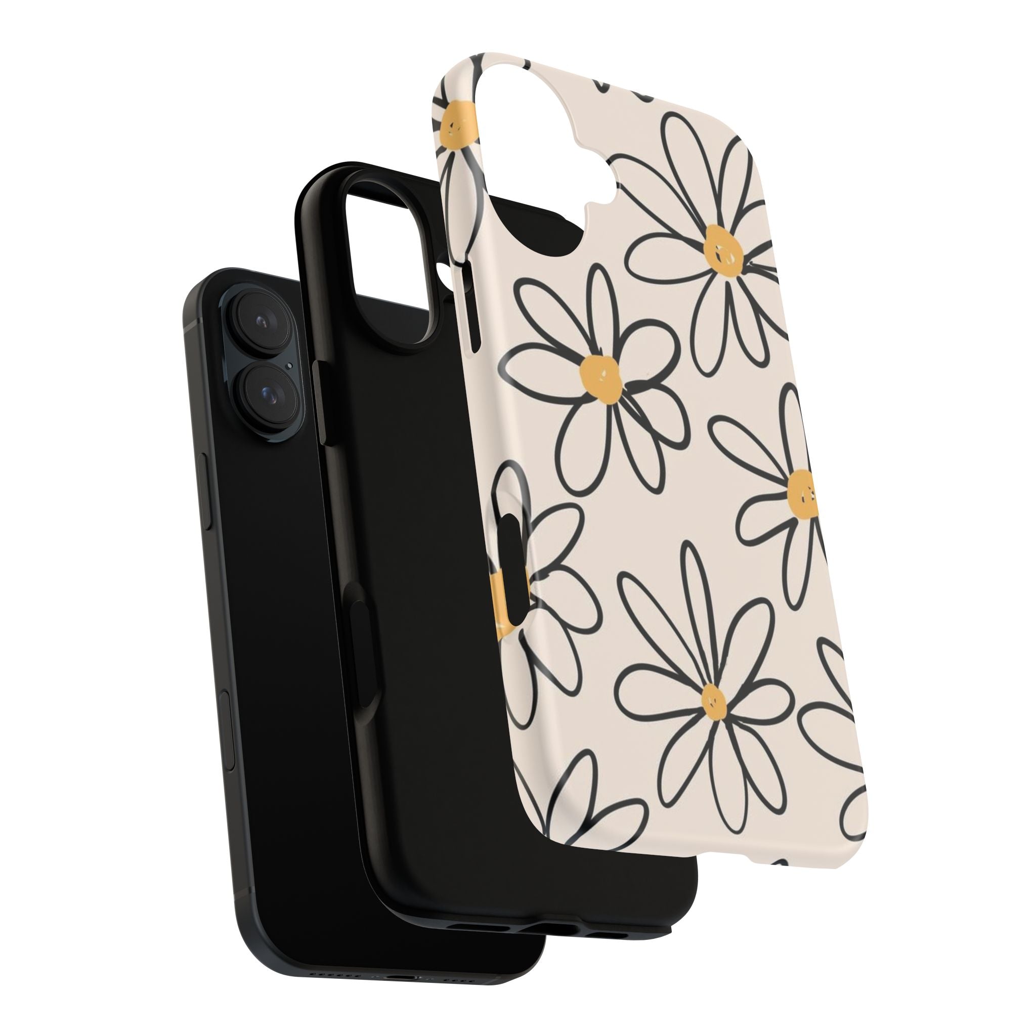 Daisy Sketch iPhone Case — Floral Protective Phone Cover