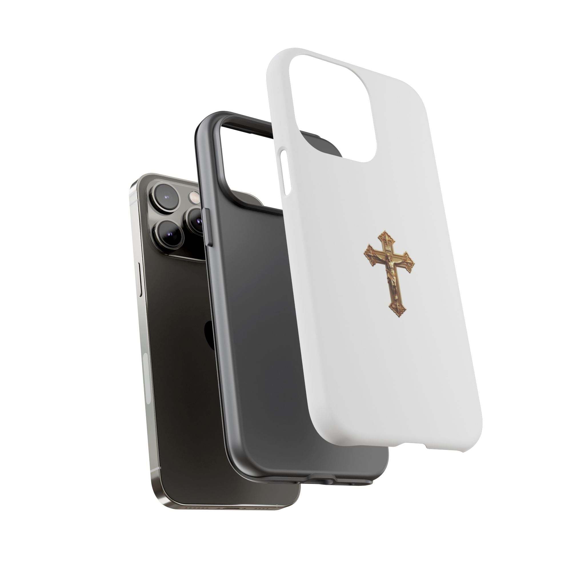 Gold Cross Tough Phone Case | Protective Cover