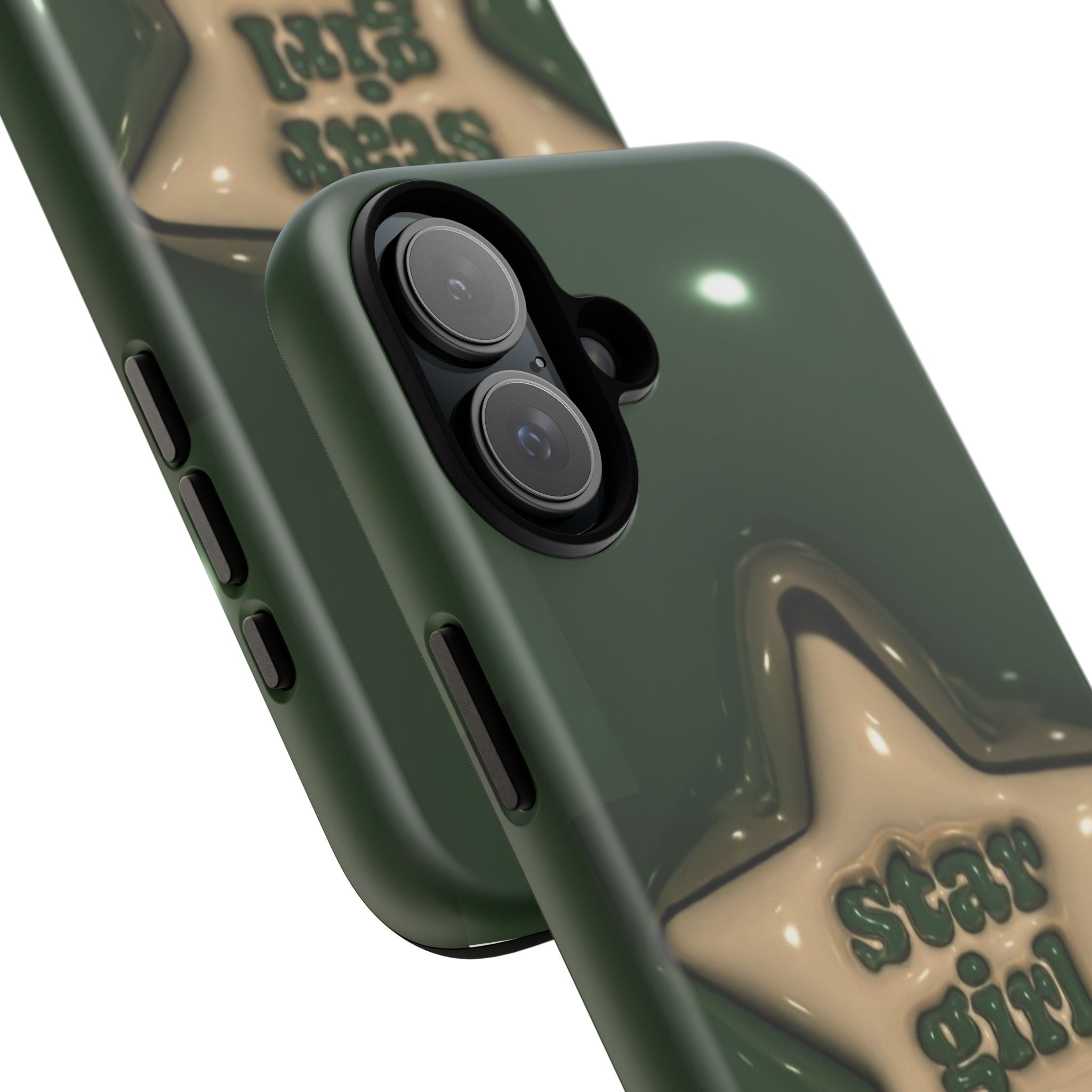 Star Girl iPhone Case — Green Star Protective Case