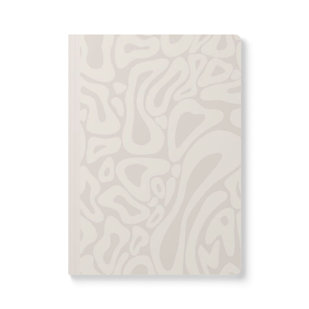 Neutral Abstract Pattern Softcover Journal — Lined Journal