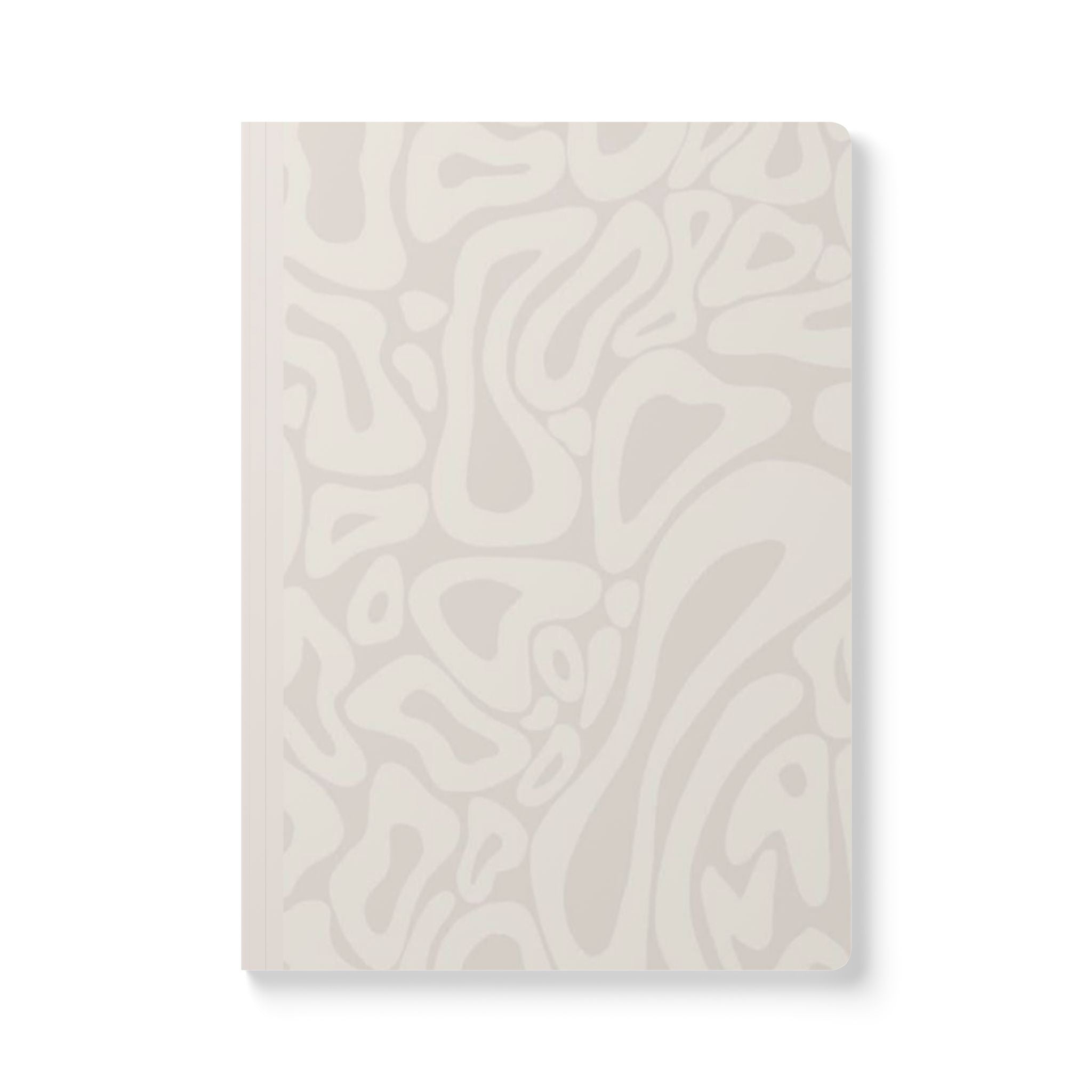 Neutral Abstract Pattern Softcover Journal — Lined Journal