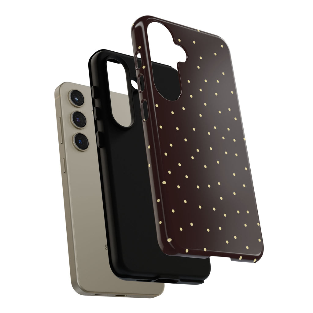 Brown Gold Polka Dot Tough Phone Case