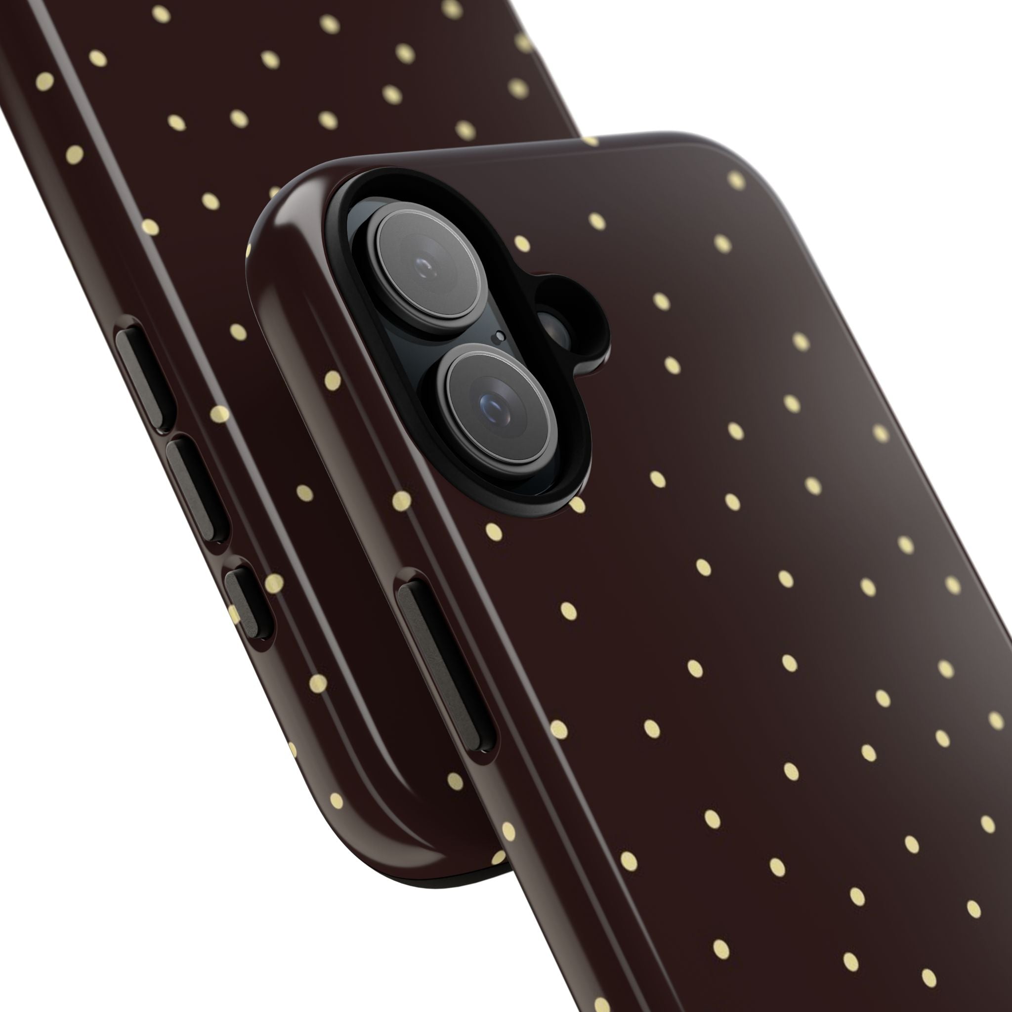 Brown Gold Polka Dot Tough Phone Case