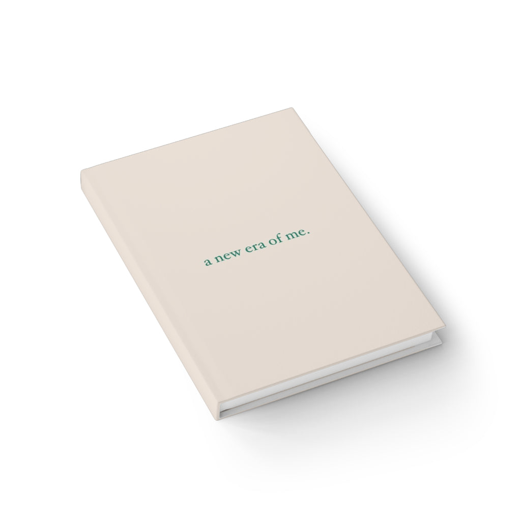 Hardcover Journal "a new era of me." Minimalist Lined Notebook