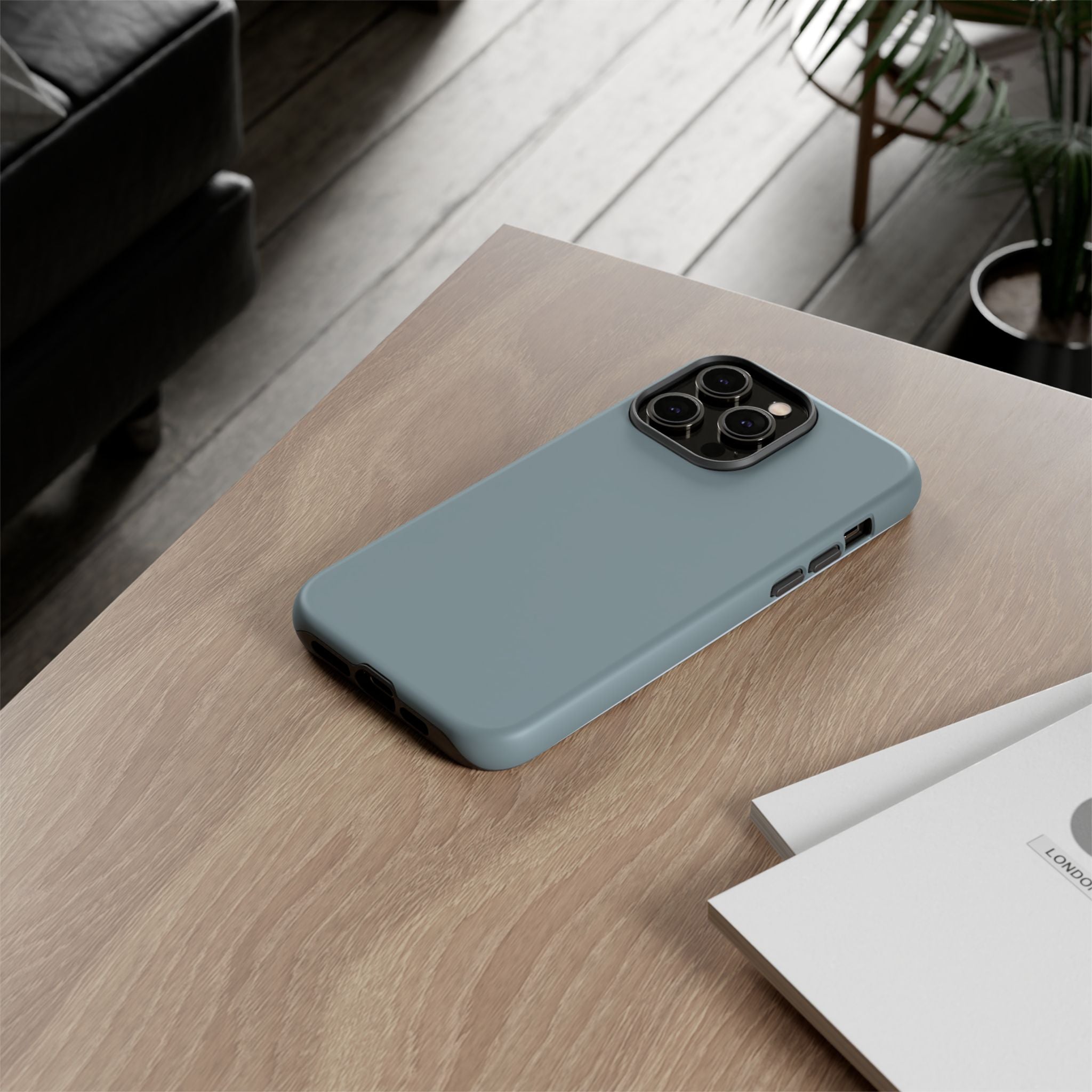 Tough iPhone Case - Blue/Grey Color