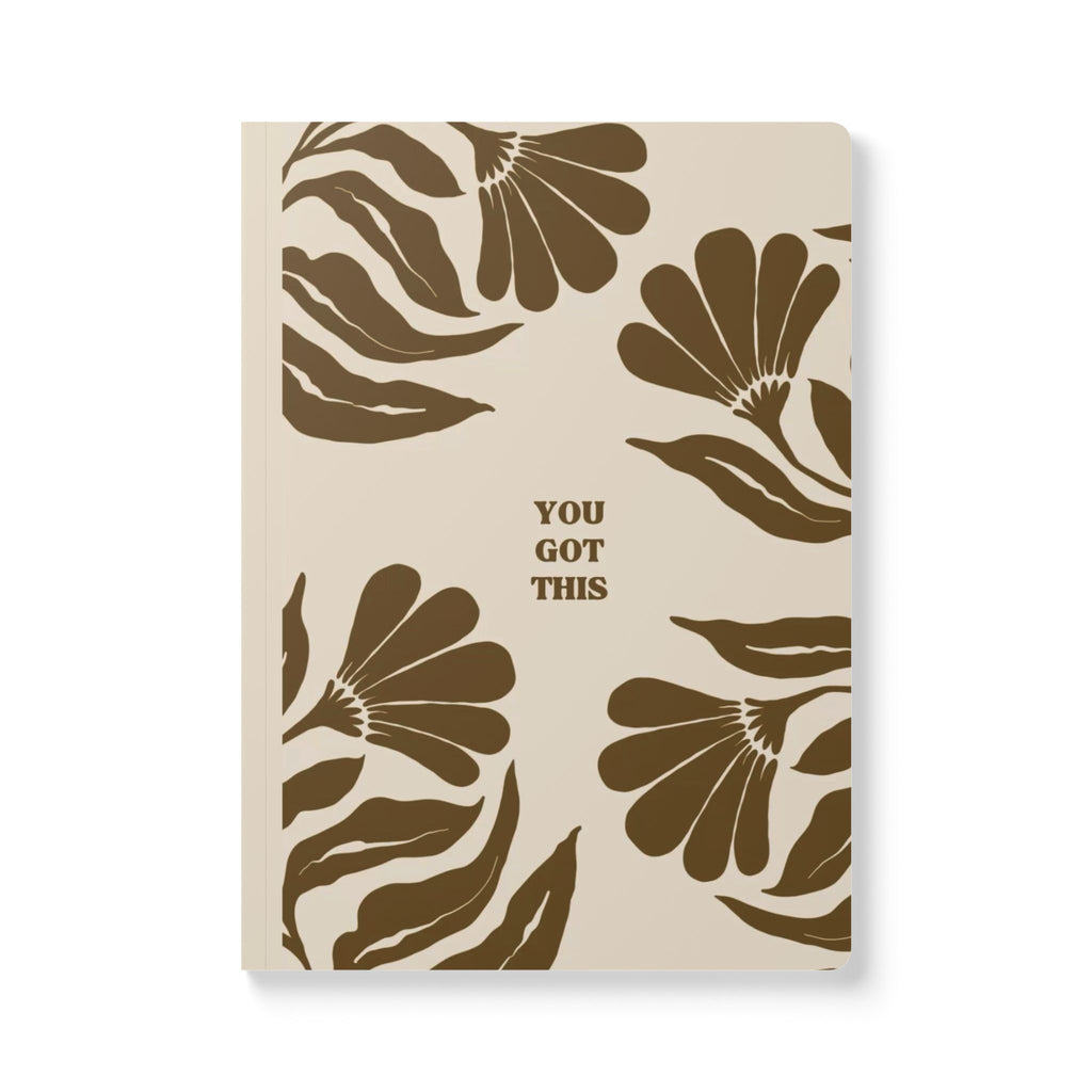 "You Got This Floral Journal" — Motivational Softcover Lined Notebook