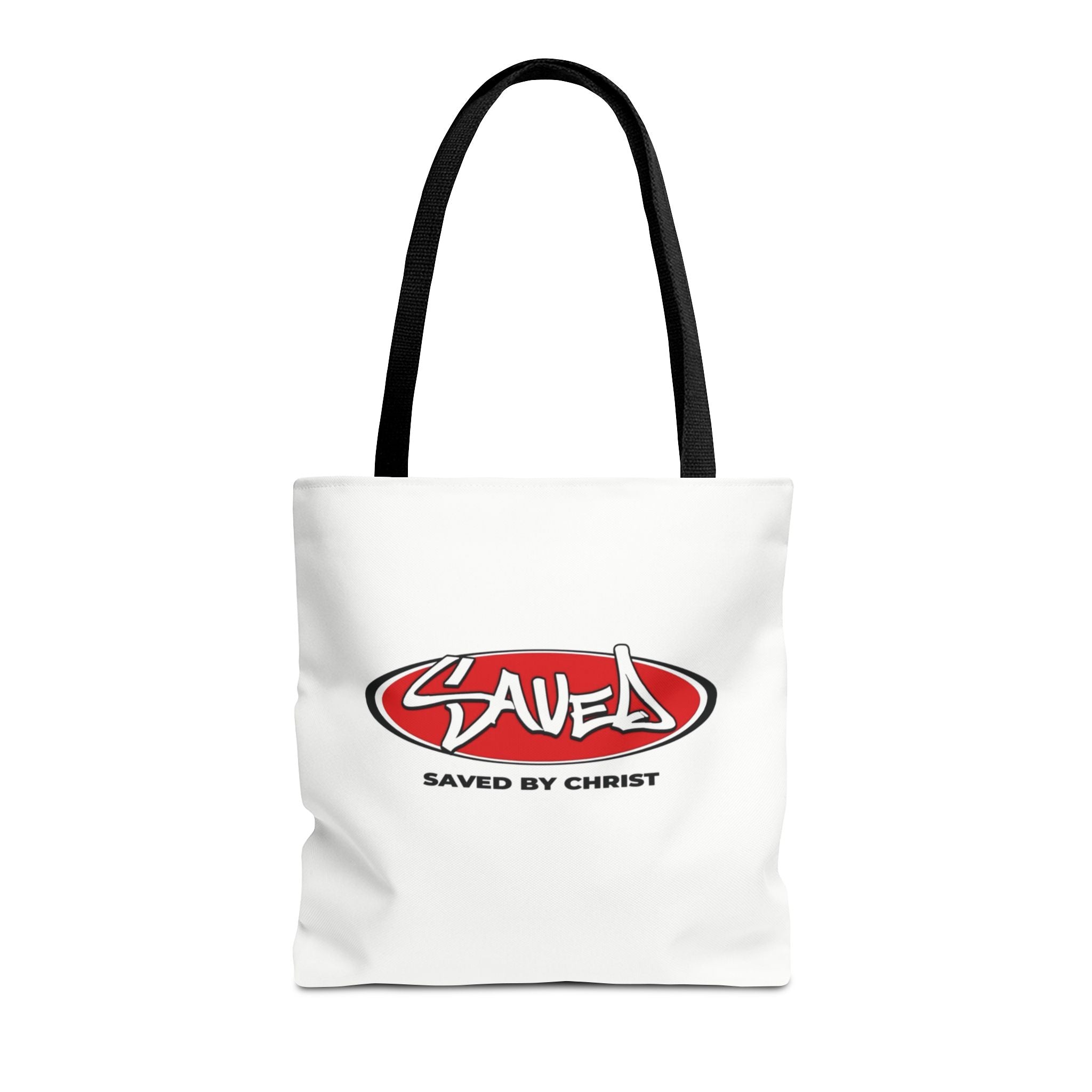 "Saved by Christ" Canvas Tote Bag