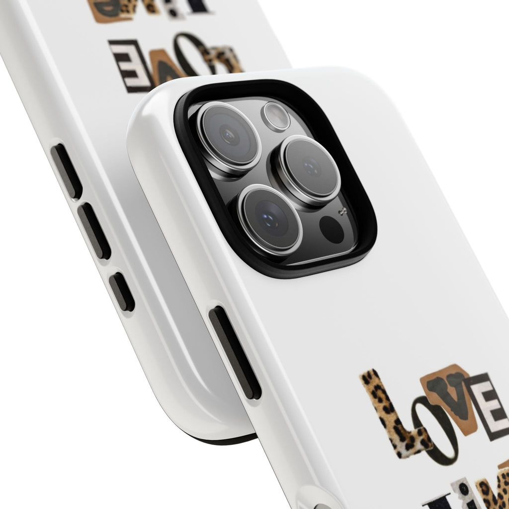 "Love Like Jesus" Leopard Print Christian Tough Phone Case