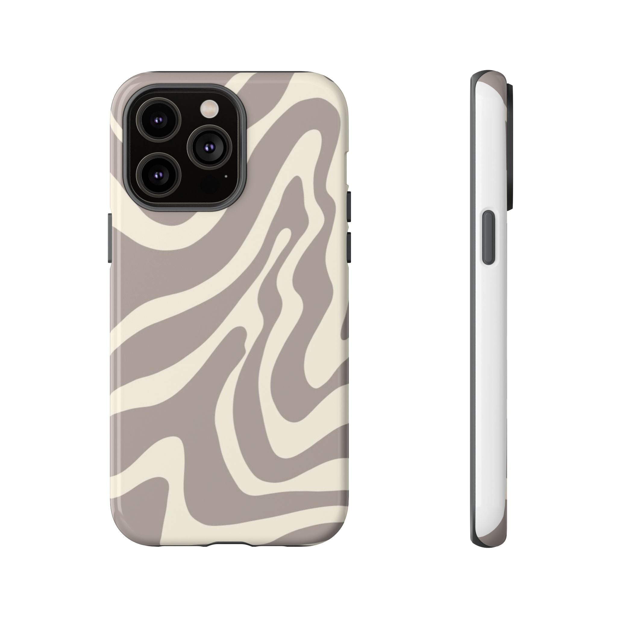 Neutral Zebra Print Tough iPhone Case