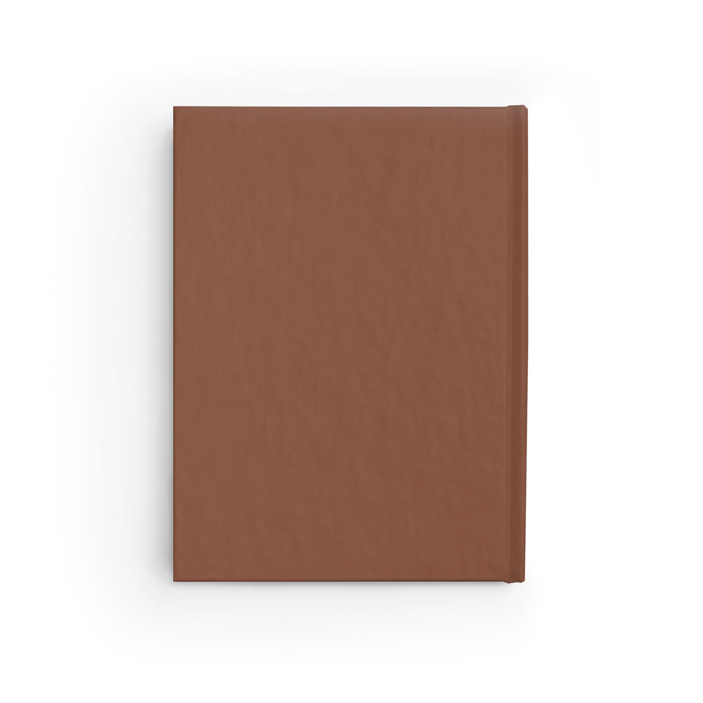 Hardcover Checkerboard Brown Ruled Journal — Lined Notebook for Notes & Daily Planning