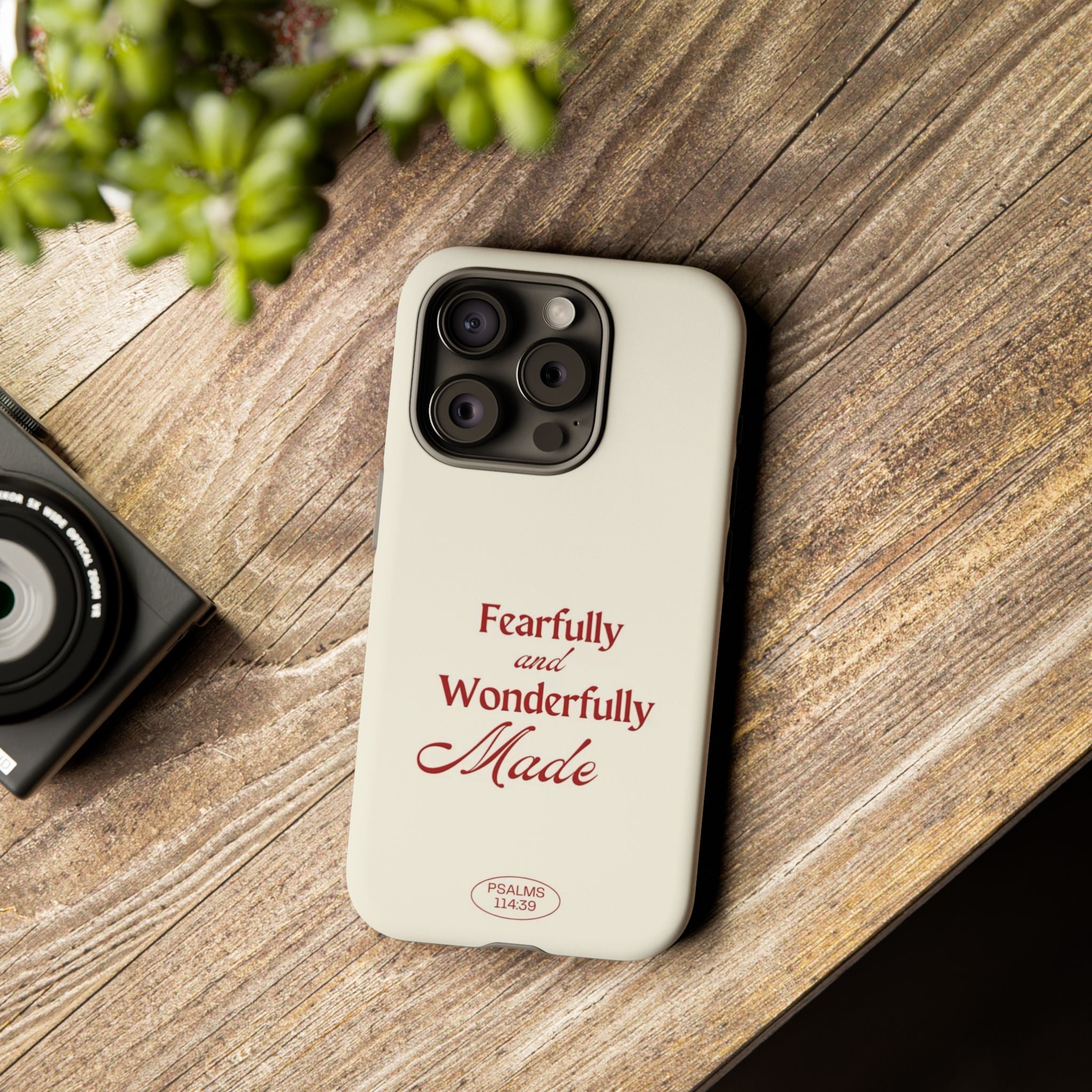 Tough Phone Case — "Fearfully and Wonderfully Made" Christian Scripture Protective Case