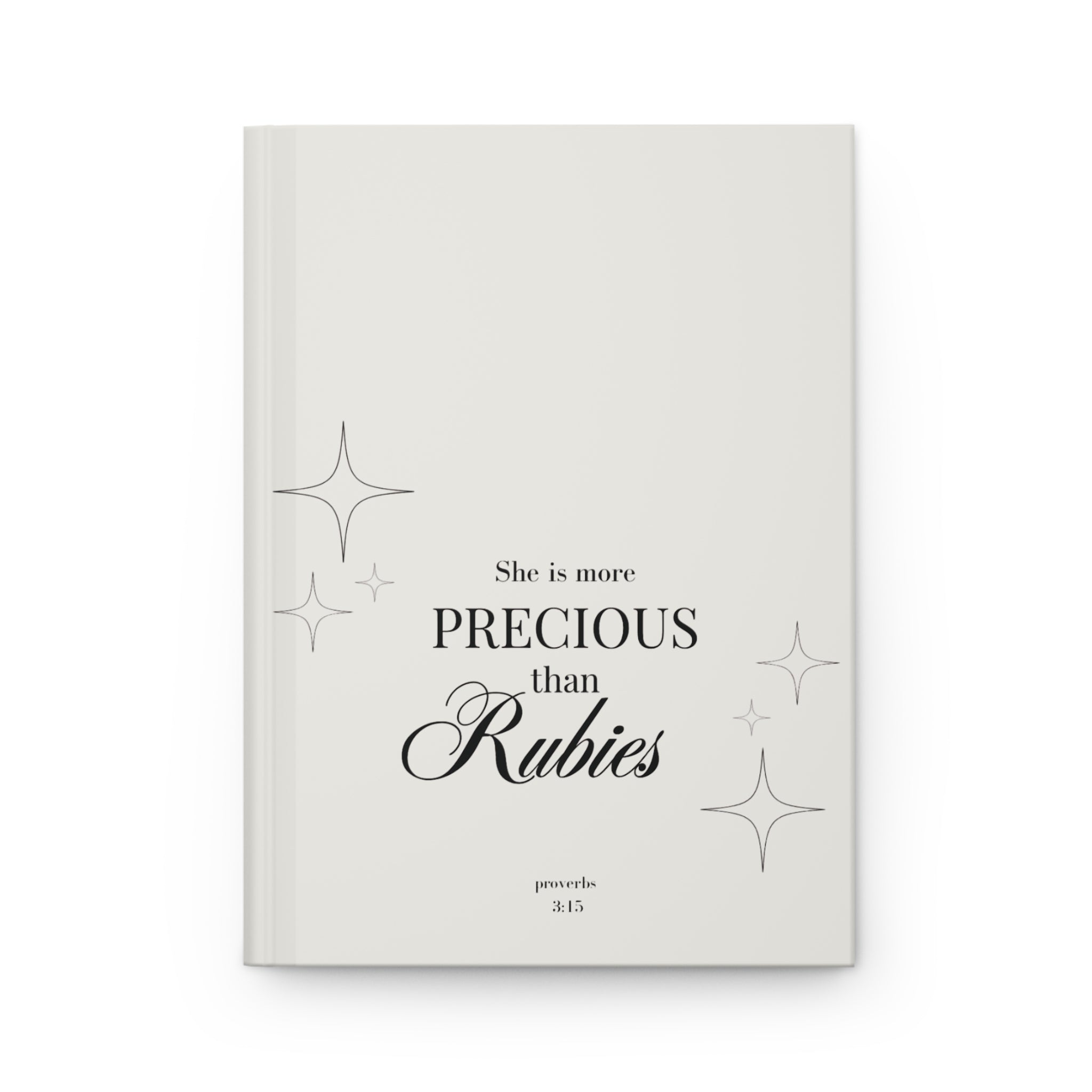 Hardcover Journal — "She is more precious than Rubies"