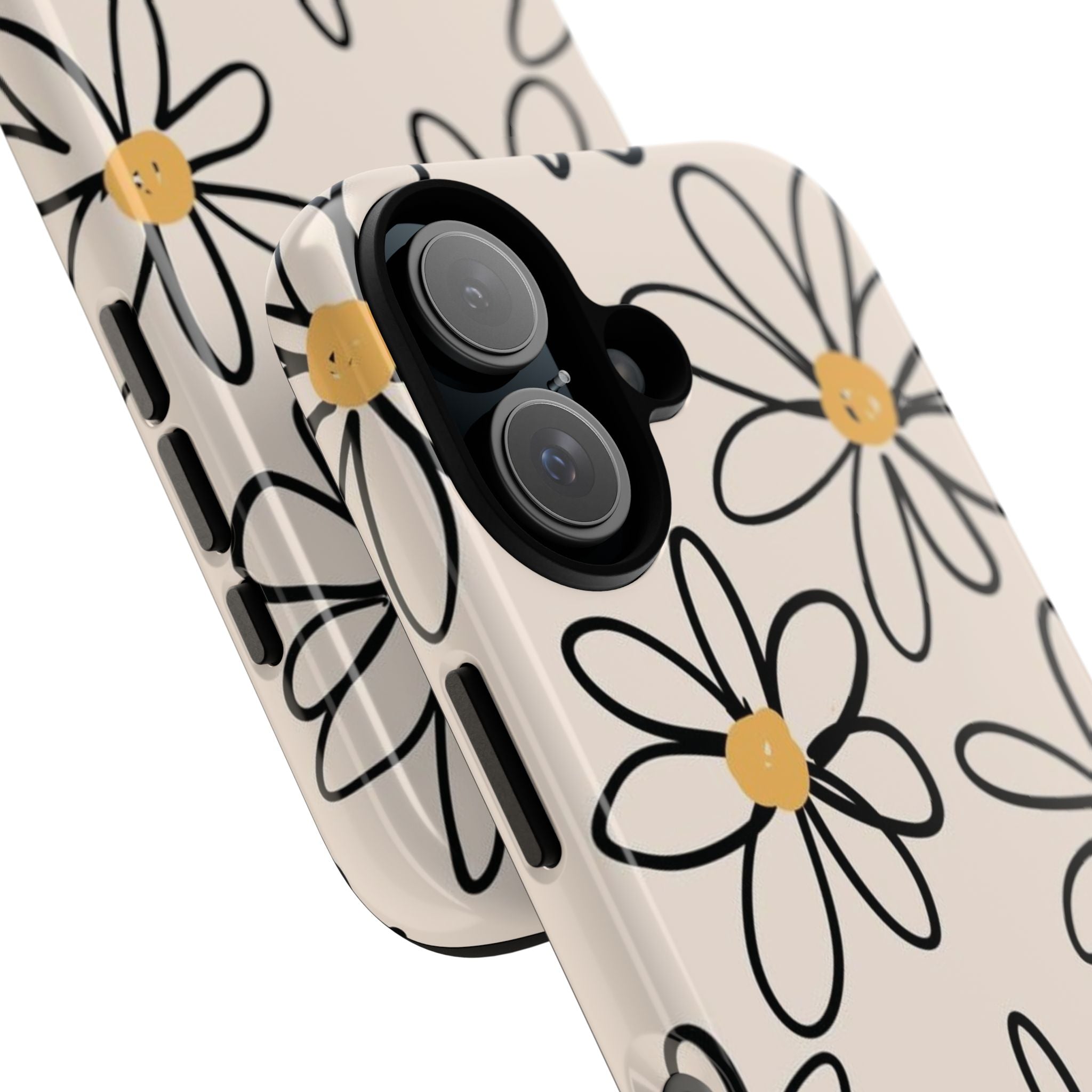 Daisy Sketch iPhone Case — Floral Protective Phone Cover