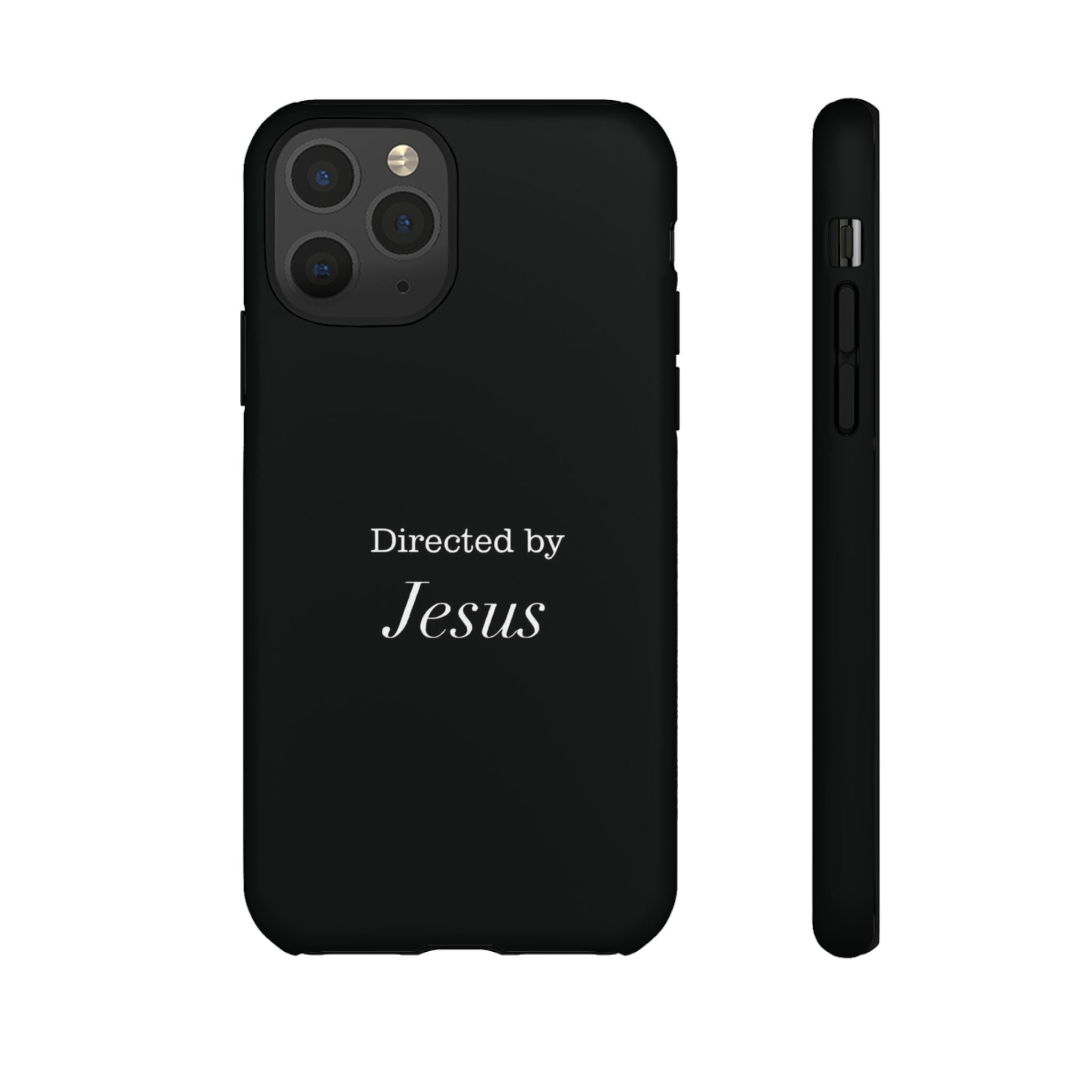 Directed by Jesus Tough Phone Case — Faith Black Protective Case