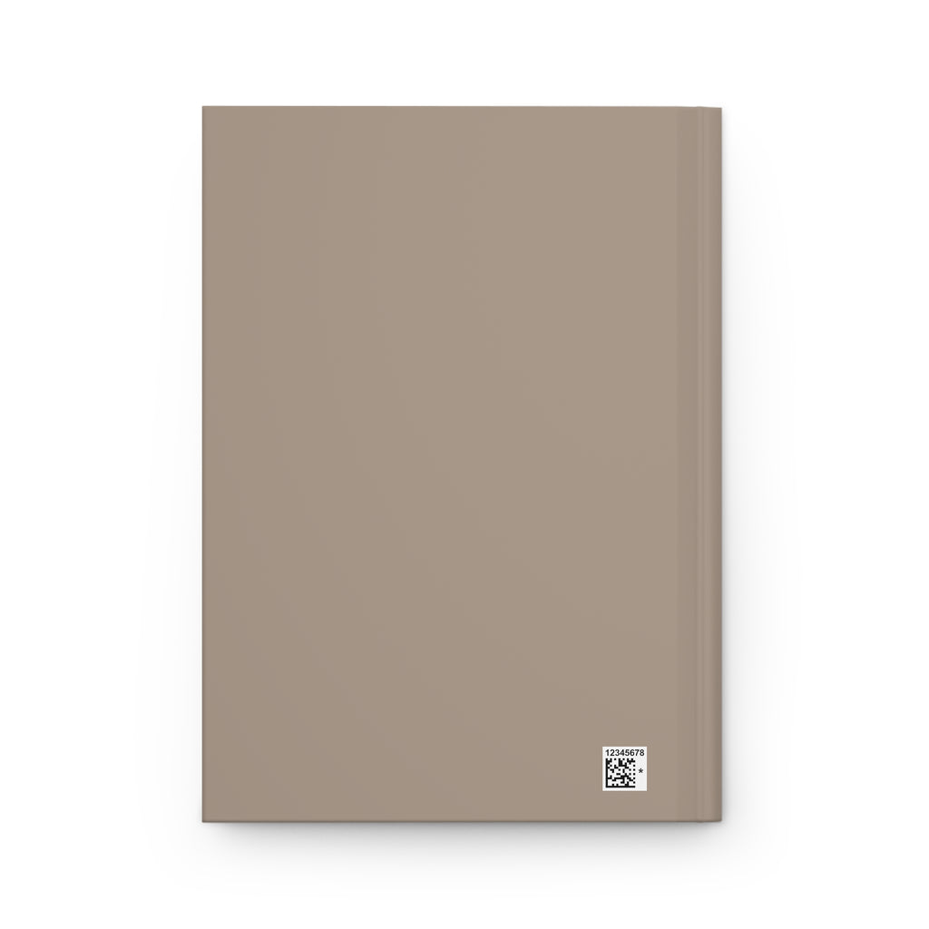 Vintage Taupe Hardcover Notebook — Matte Journal with "Notebook" Text