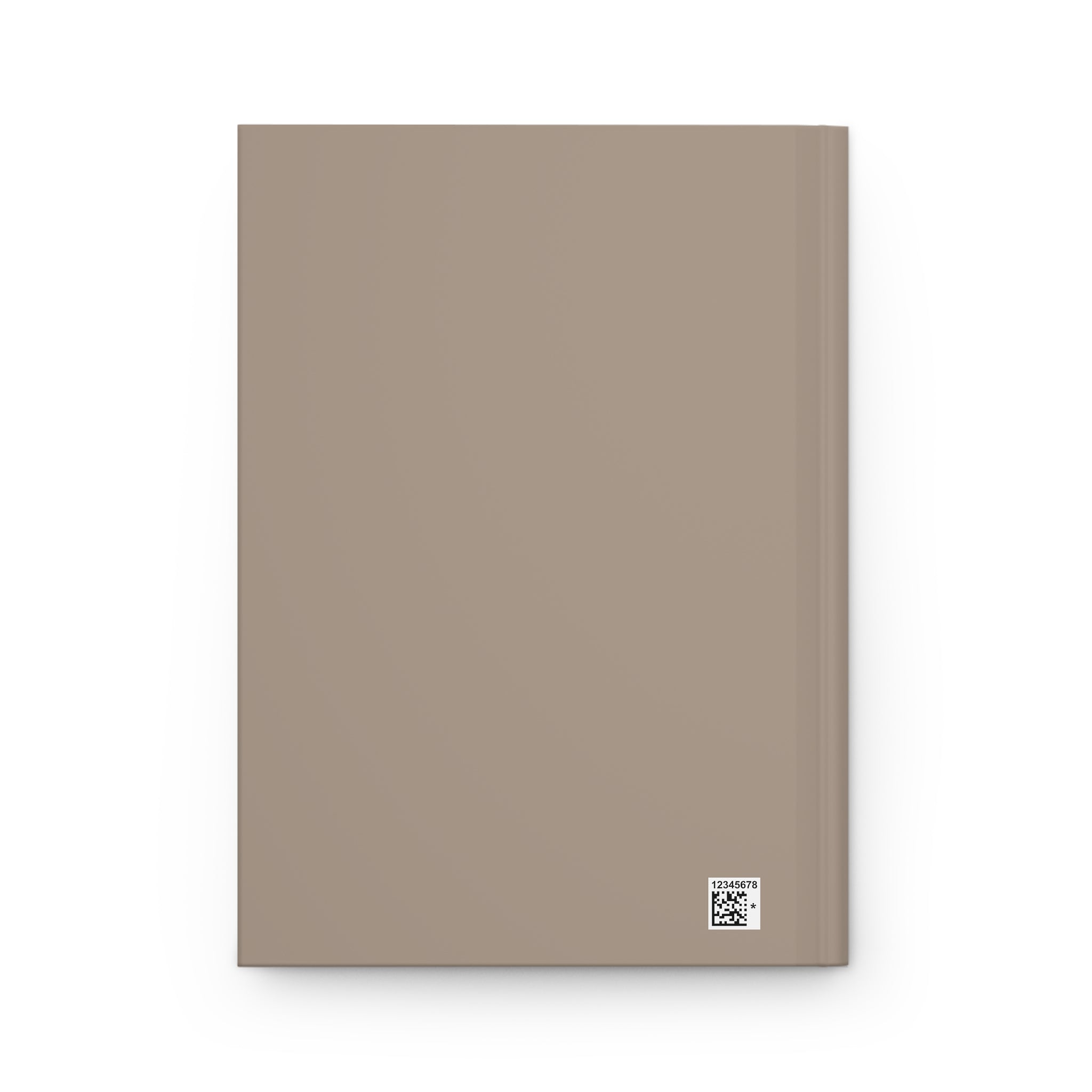 Vintage Taupe Hardcover Notebook — Matte Journal with "Notebook" Text