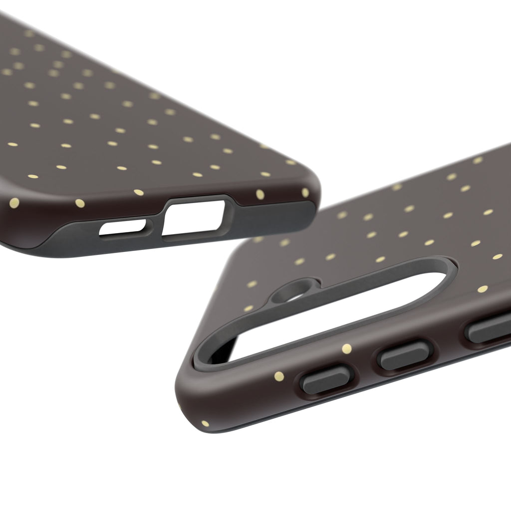 Brown Gold Polka Dot Tough Phone Case