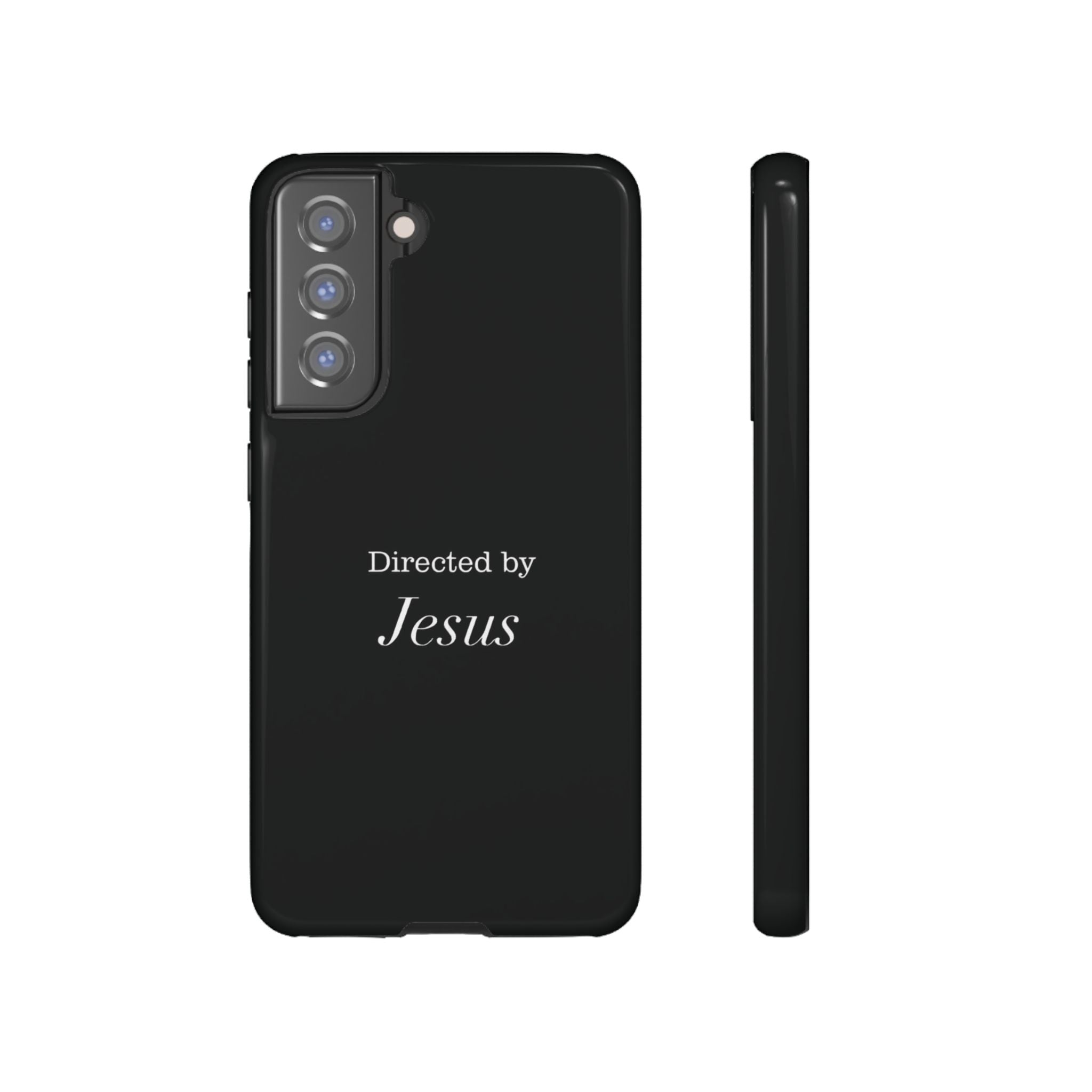 Directed by Jesus Tough Phone Case — Faith Black Protective Case