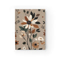 Floral Neutral Journal — Hardcover Ruled Lined Notebook with Earthy Wildflower Cover