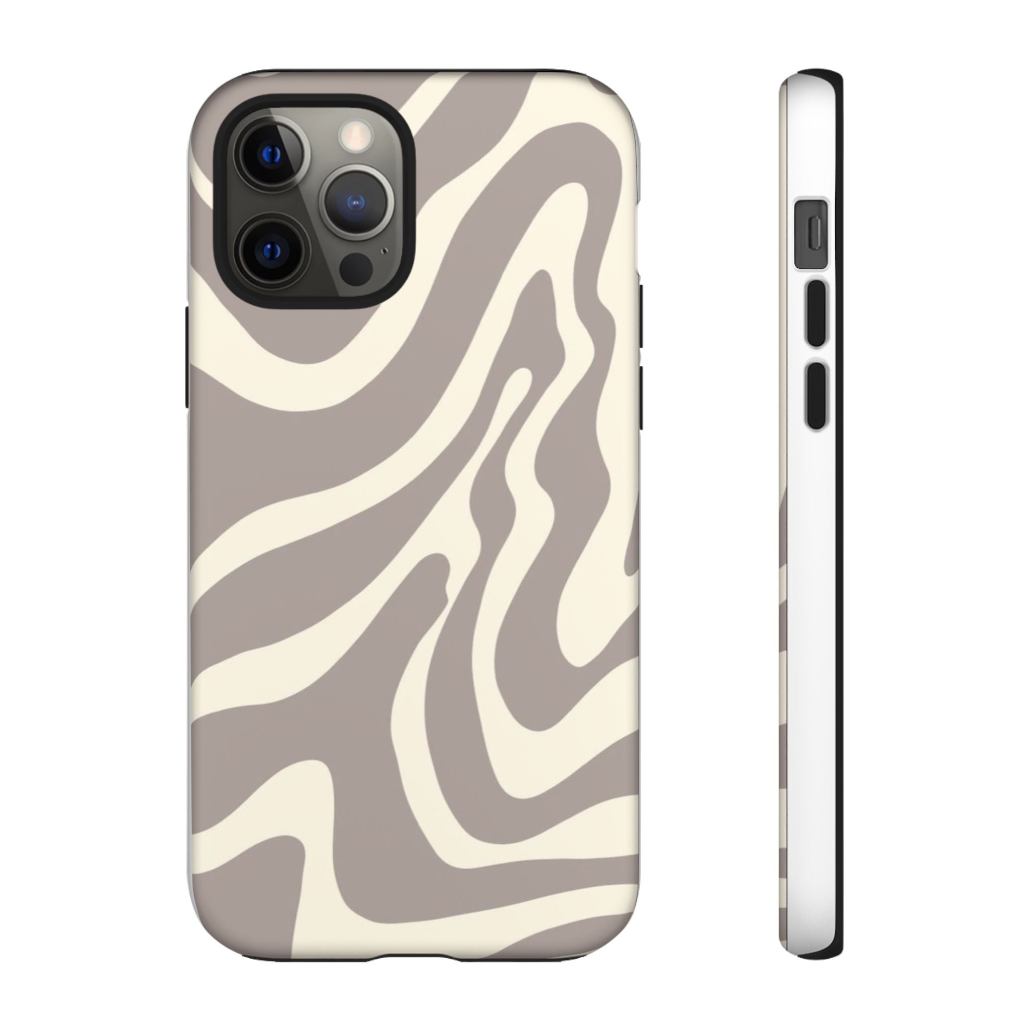Neutral Zebra Print Tough iPhone Case