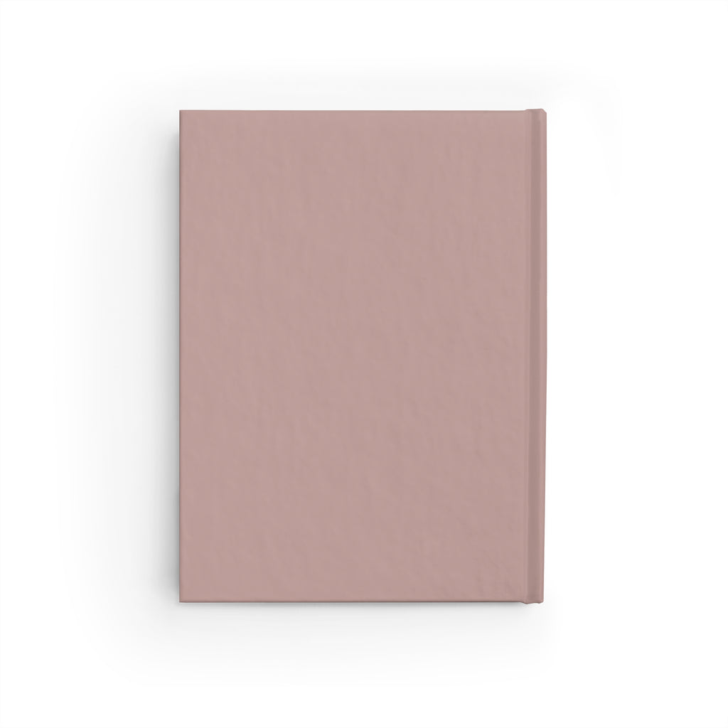 Hardcover Blush Bow Pattern Ruled Journal — Lined Notebook for Notes & Daily Planning