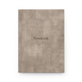 Vintage Taupe Hardcover Notebook — Matte Journal with "Notebook" Text