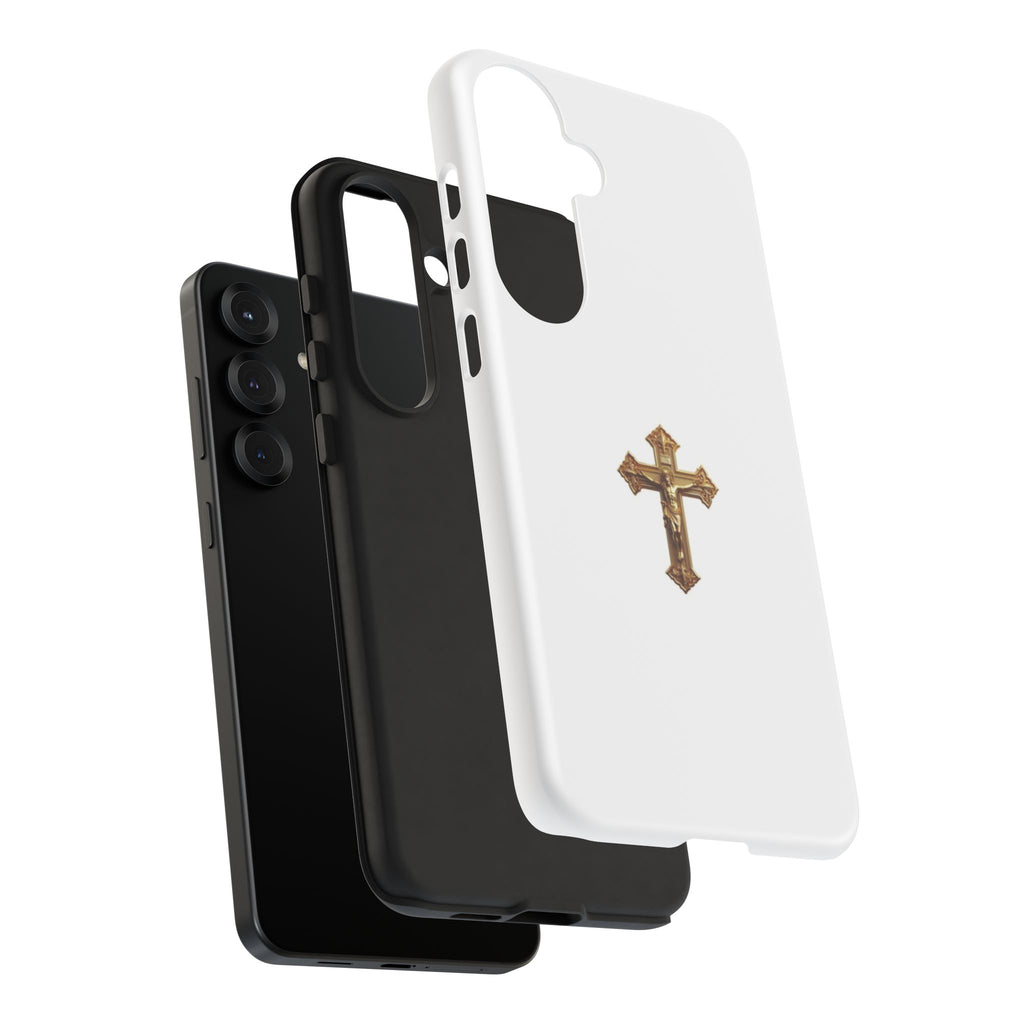 Gold Cross Tough Phone Case | Protective Cover