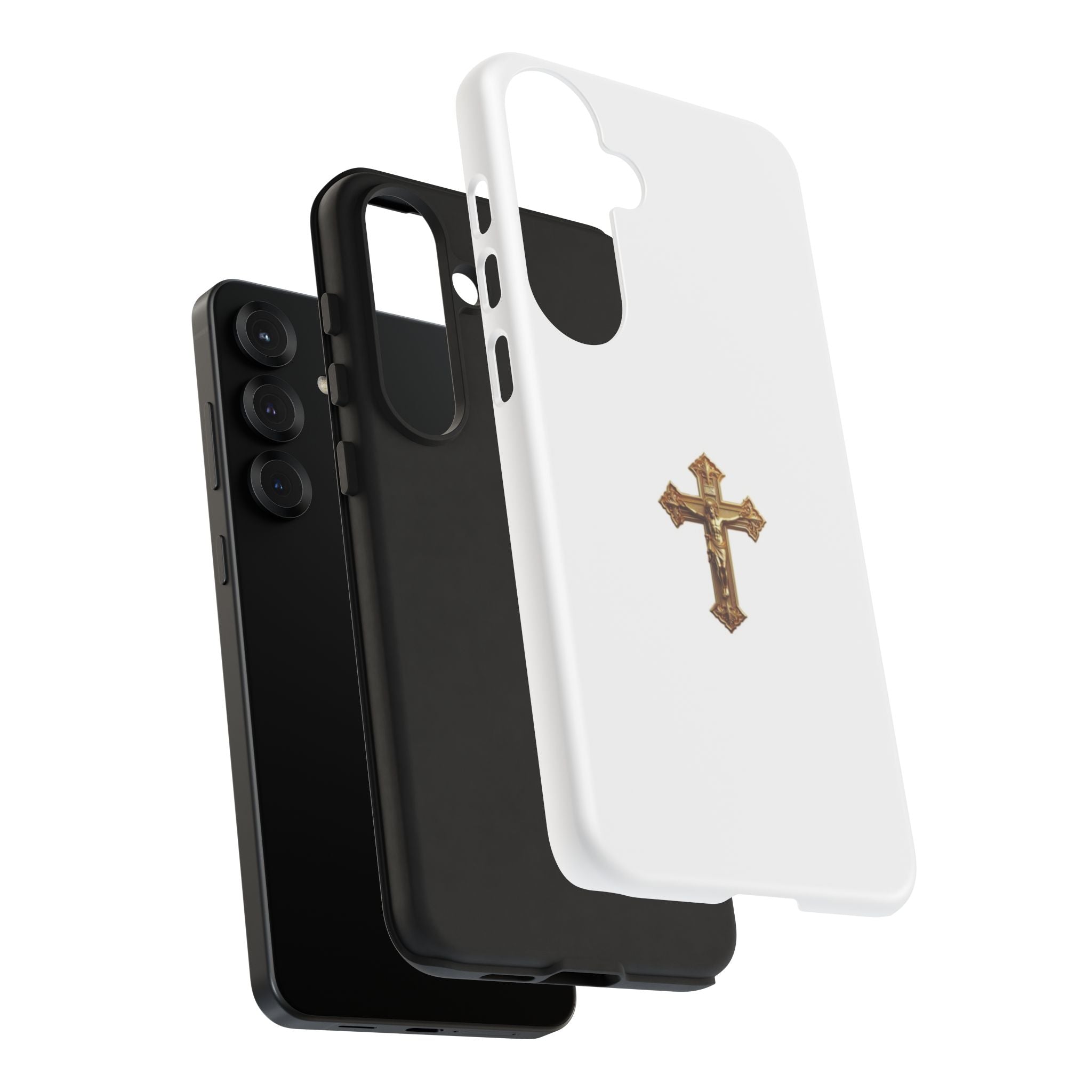 Gold Cross Tough Phone Case | Protective Cover