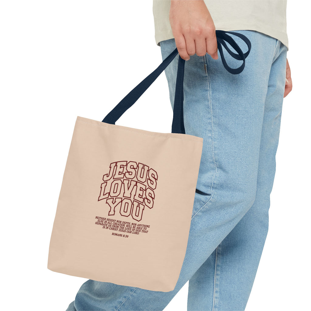 Jesus Loves You Canvas Tote Bag
