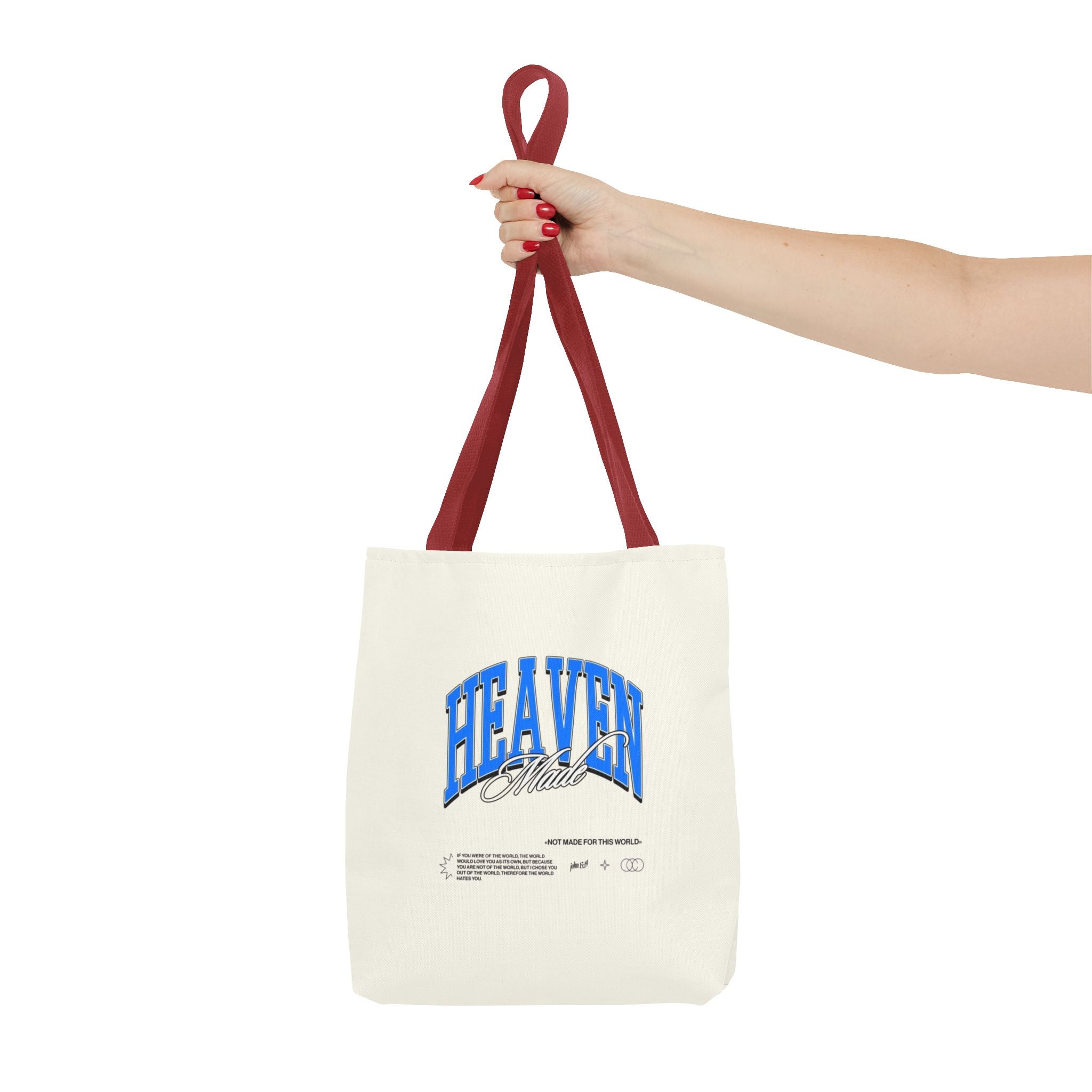 Heaven Music Tote Bag - Retro Blue Graphic All-Over Print