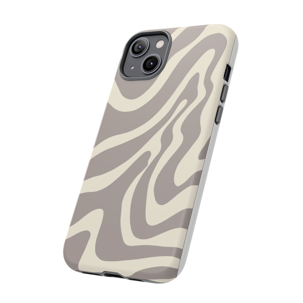 Neutral Zebra Print Tough iPhone Case