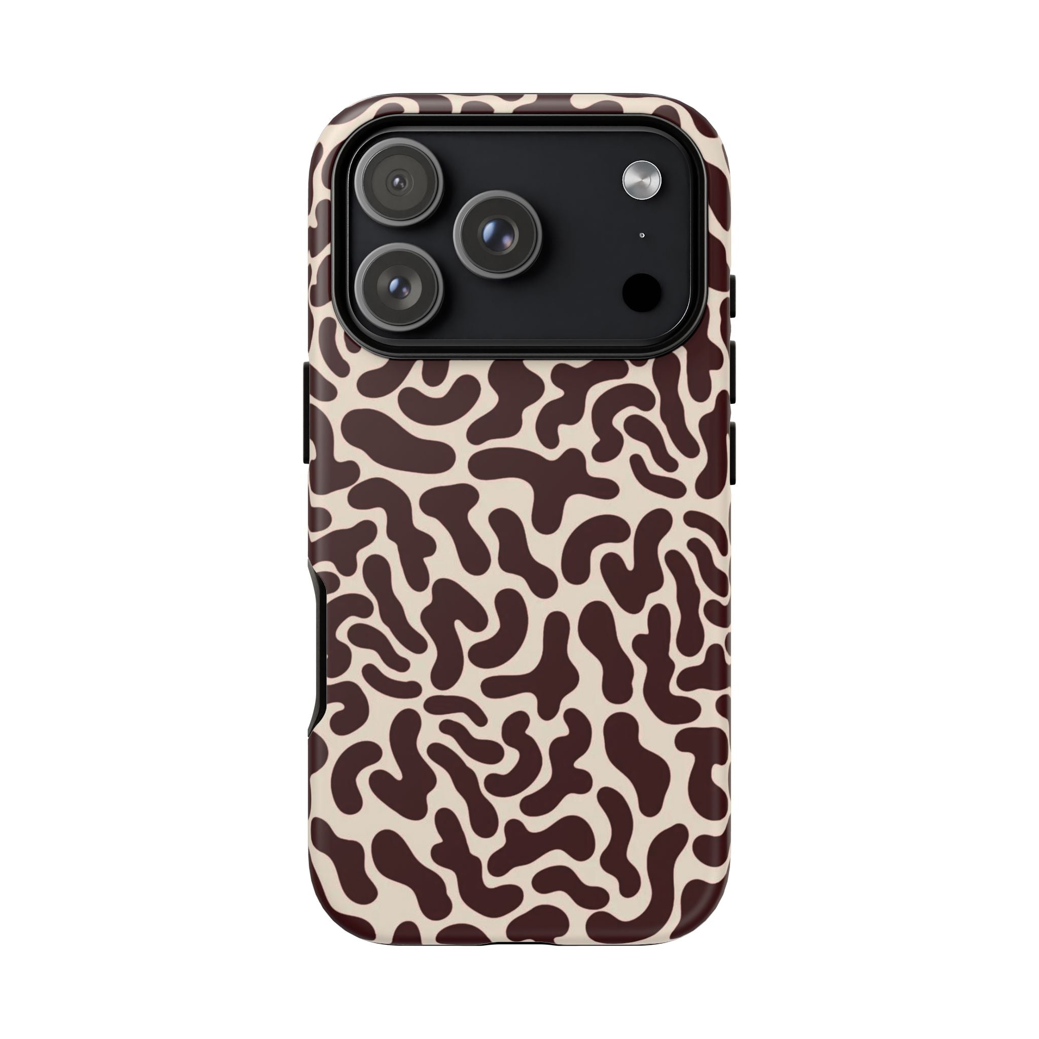 Animal Print iPhone Case - Brown Abstract Cow Pattern Tough Case