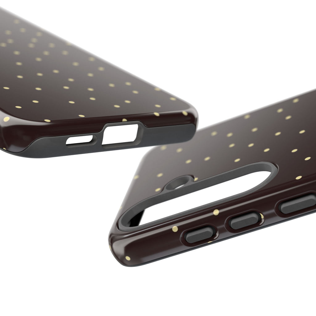 Brown Gold Polka Dot Tough Phone Case
