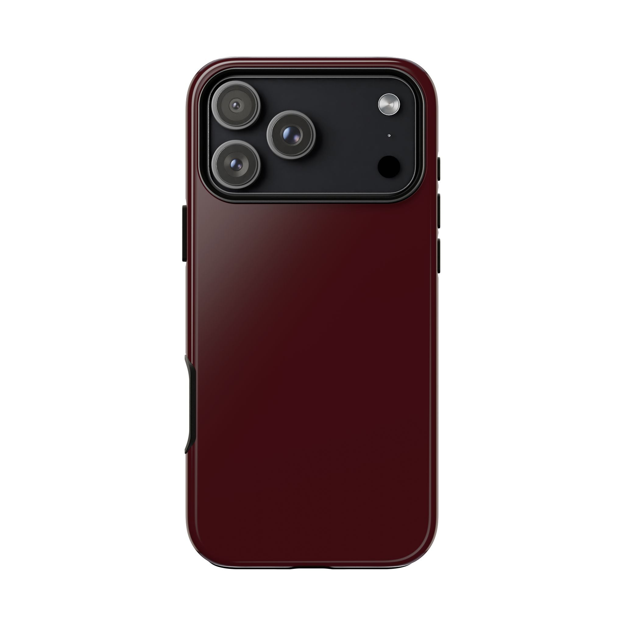 Maroon Tough iPhone Case — Slim Impact-Resistant Protective Cover