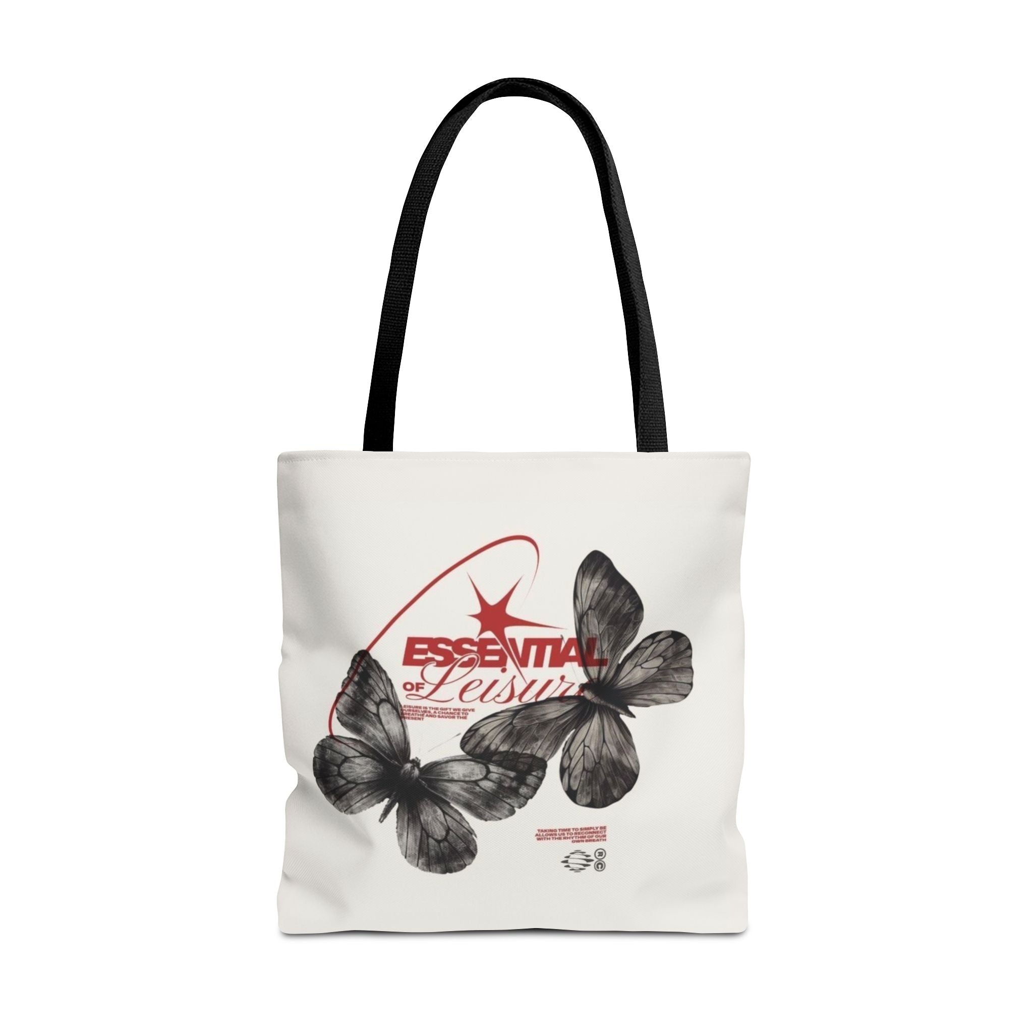 'Essential to Leisure' Floral Graphic Tote Bag