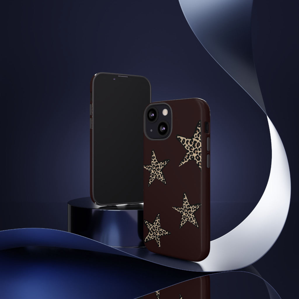 Leopard Star iPhone Case — Chic Brown Protective Tough Case
