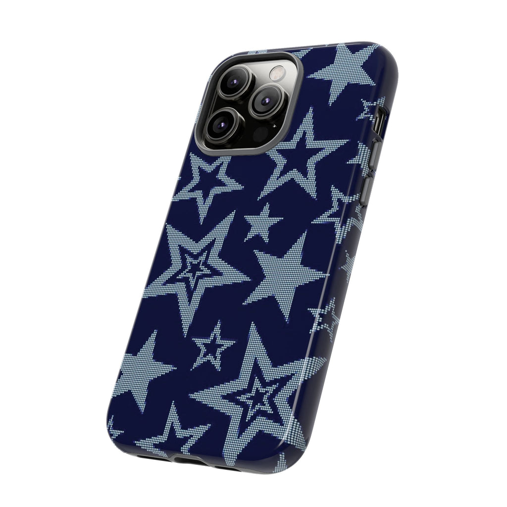 Navy Star Pattern Tough iPhone Case
