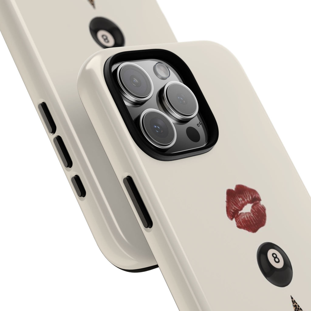 Kiss 8-Ball Star iPhone Case – Trendy Minimalist Protective Cover