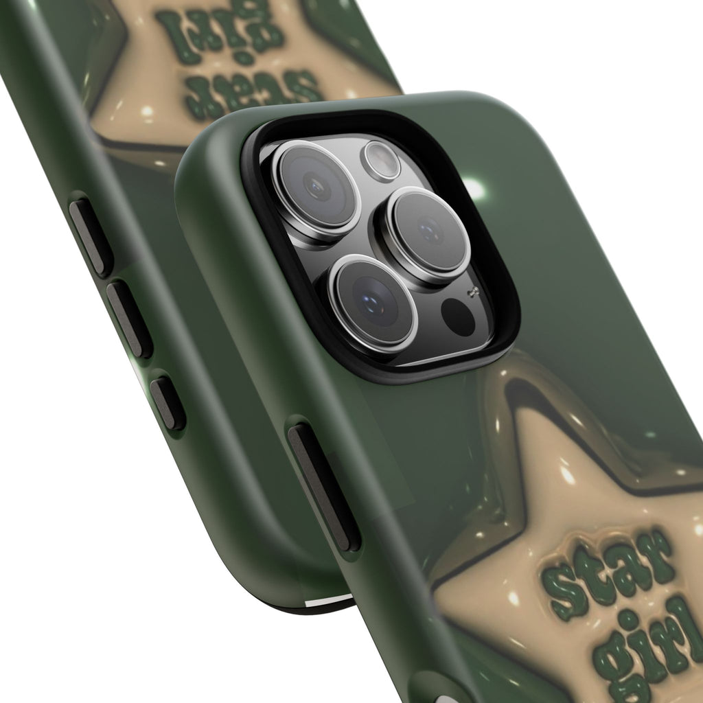 Star Girl iPhone Case — Green Star Protective Case