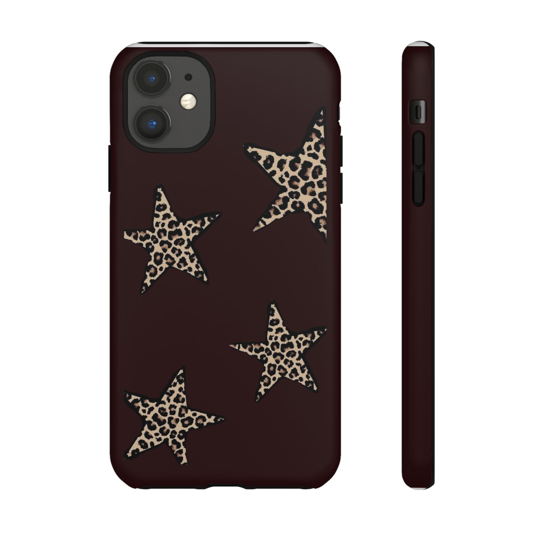 Leopard Star iPhone Case — Chic Brown Protective Tough Case