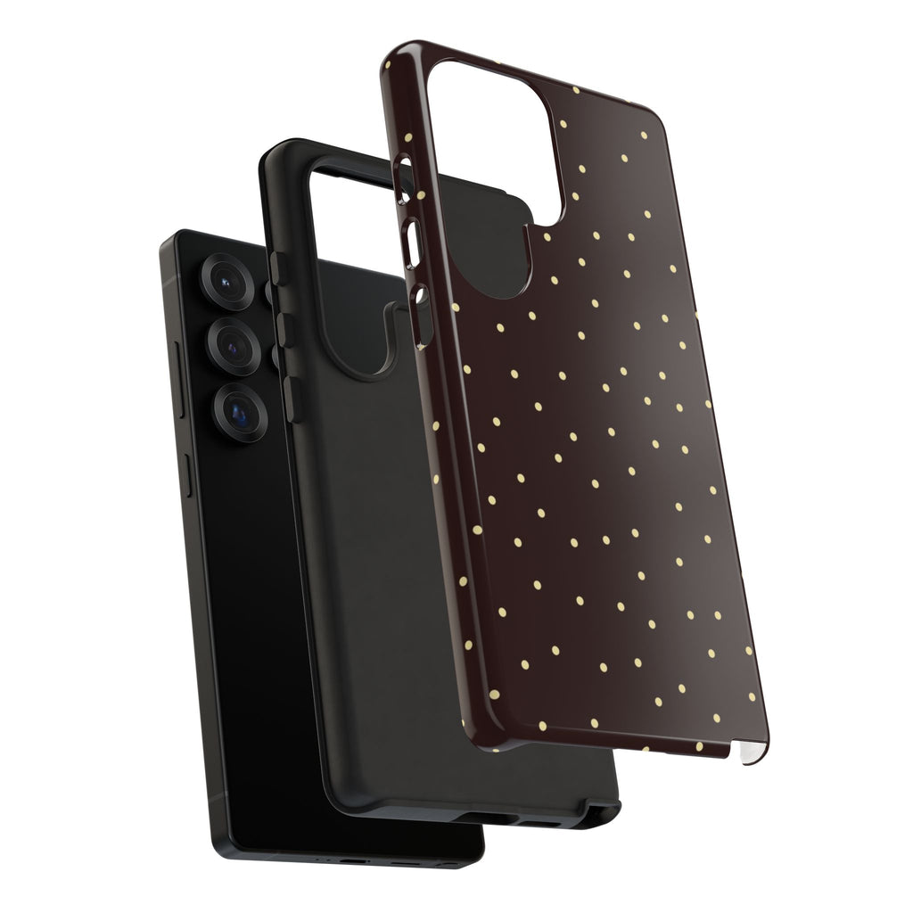 Brown Gold Polka Dot Tough Phone Case