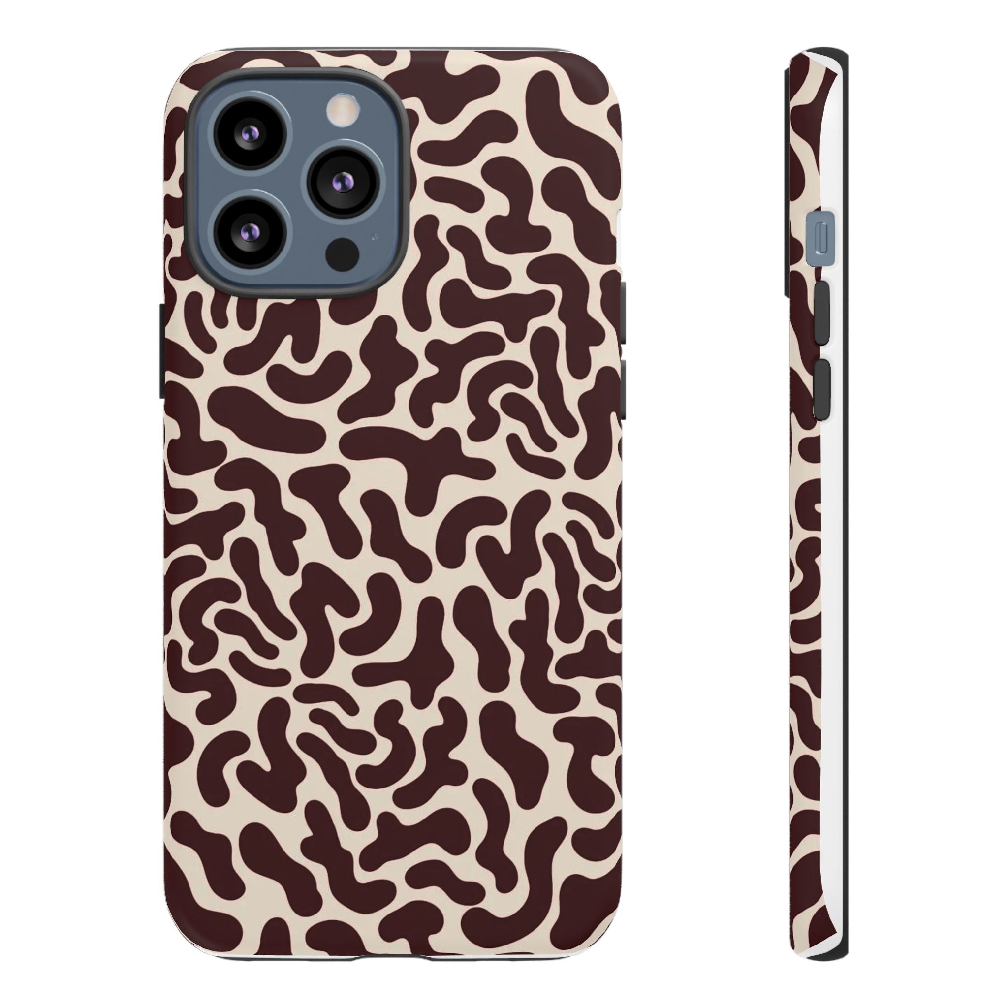 Animal Print iPhone Case - Brown Abstract Cow Pattern Tough Case