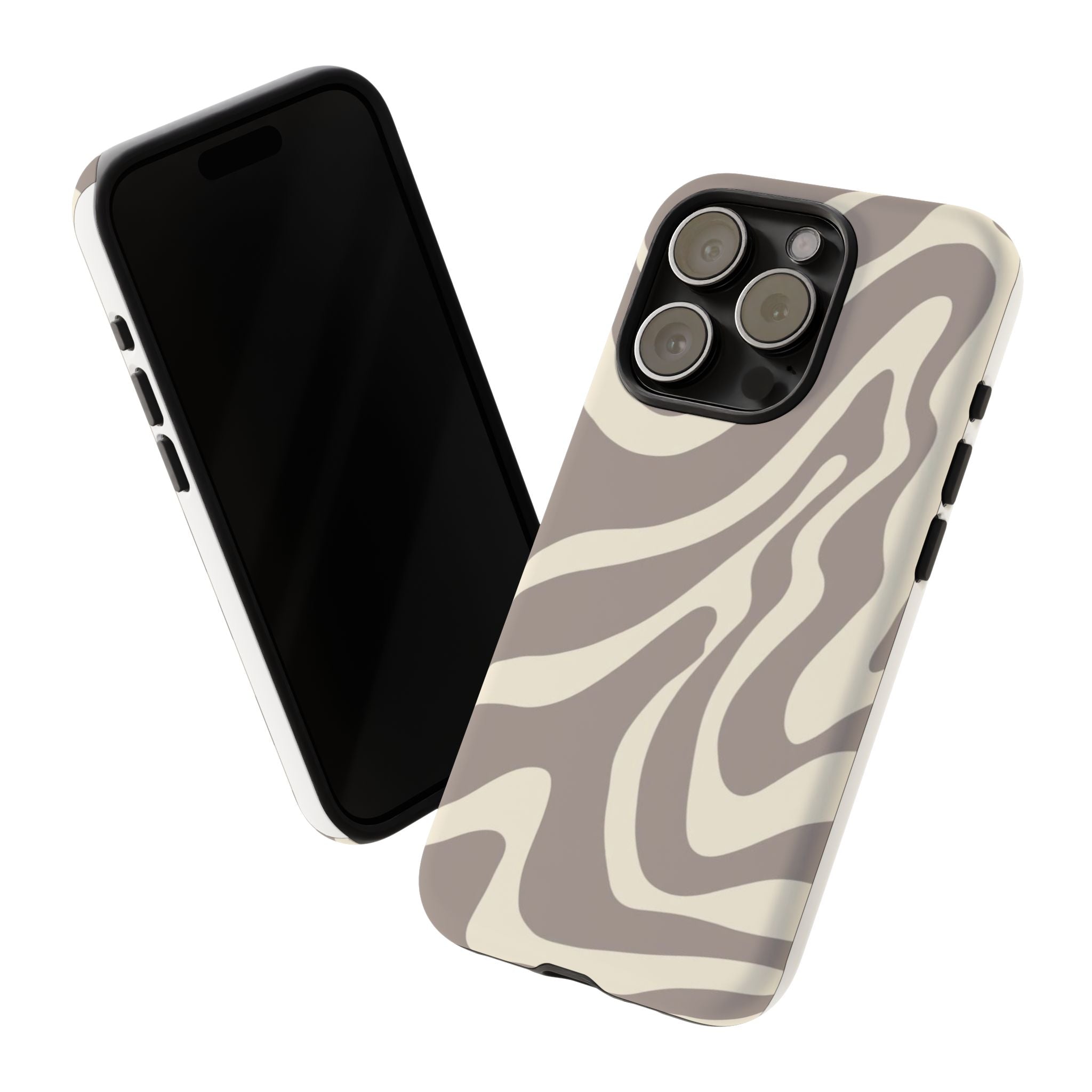 Neutral Zebra Print Tough iPhone Case