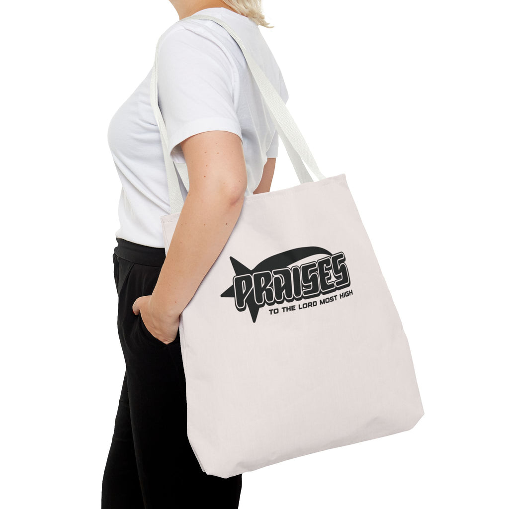Praise Tote Bag — 'Praises to the Lord' Scripture Canvas Tote
