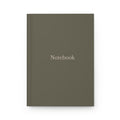 Minimal Olive Hardcover Notebook — 'Notebook' Matte Journal