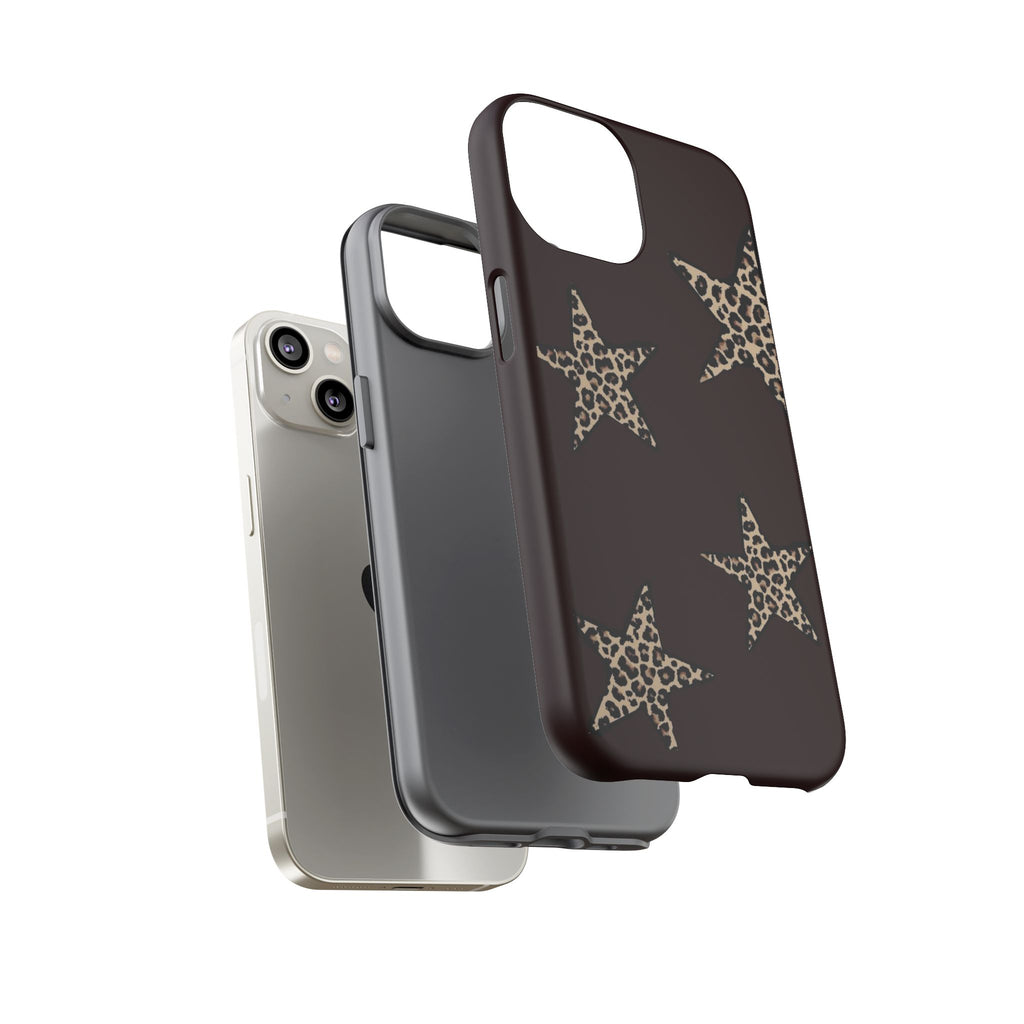 Leopard Star iPhone Case — Chic Brown Protective Tough Case