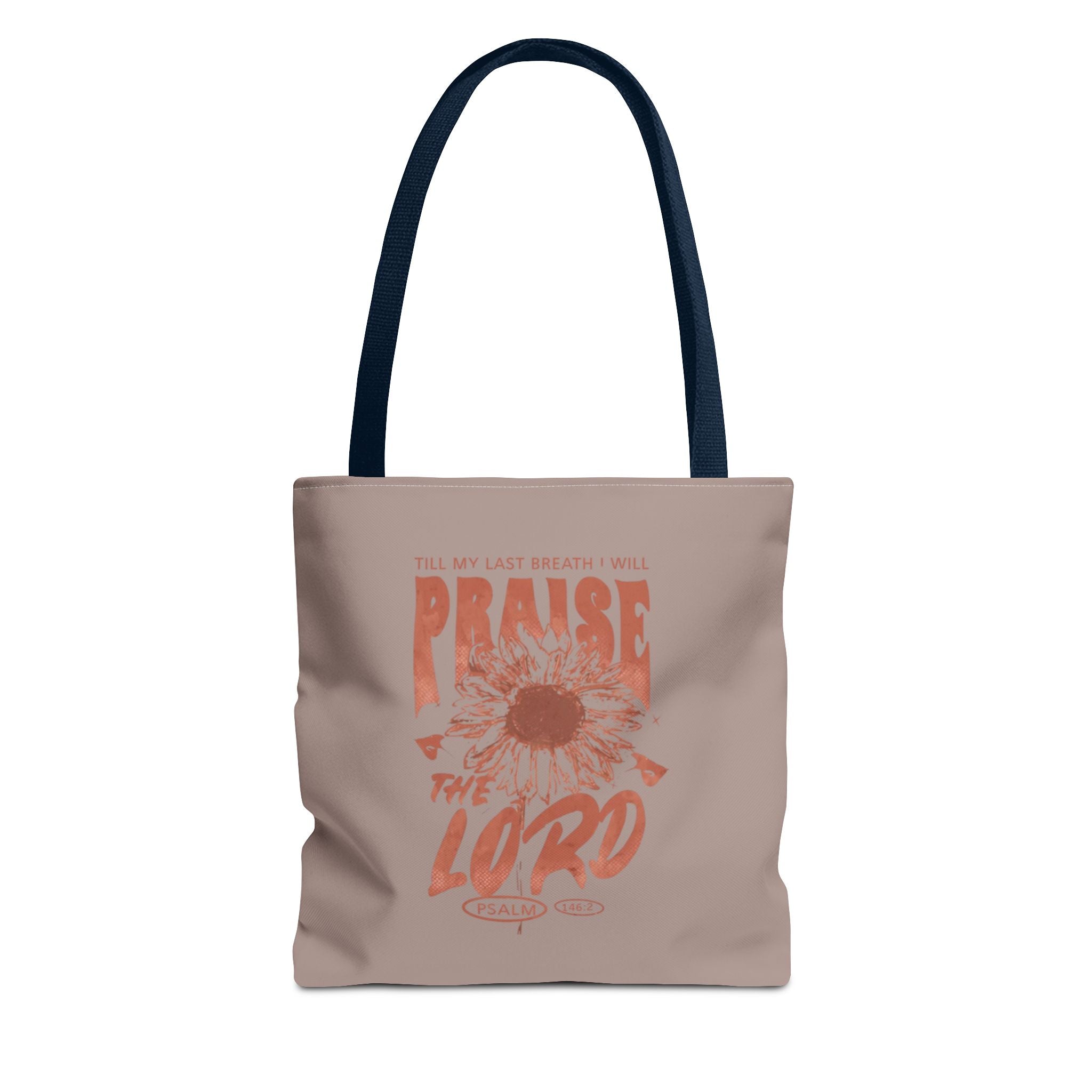 Praise the Lord Sunflower Tote Bag — Christian Floral Scripture Tote