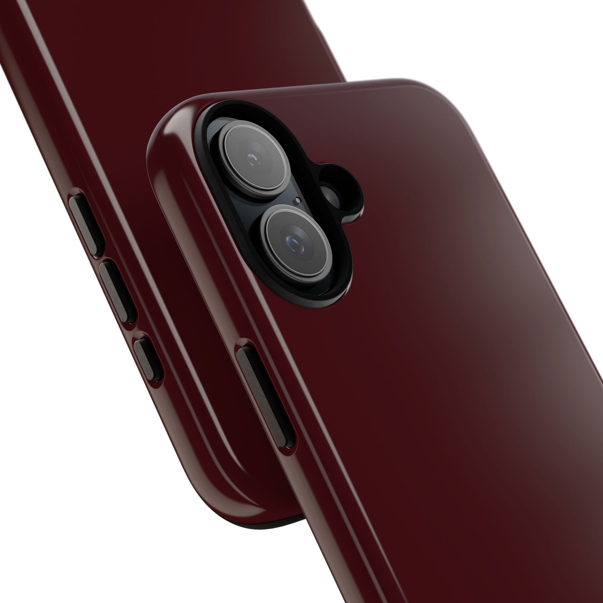 Maroon Tough iPhone Case — Slim Impact-Resistant Protective Cover